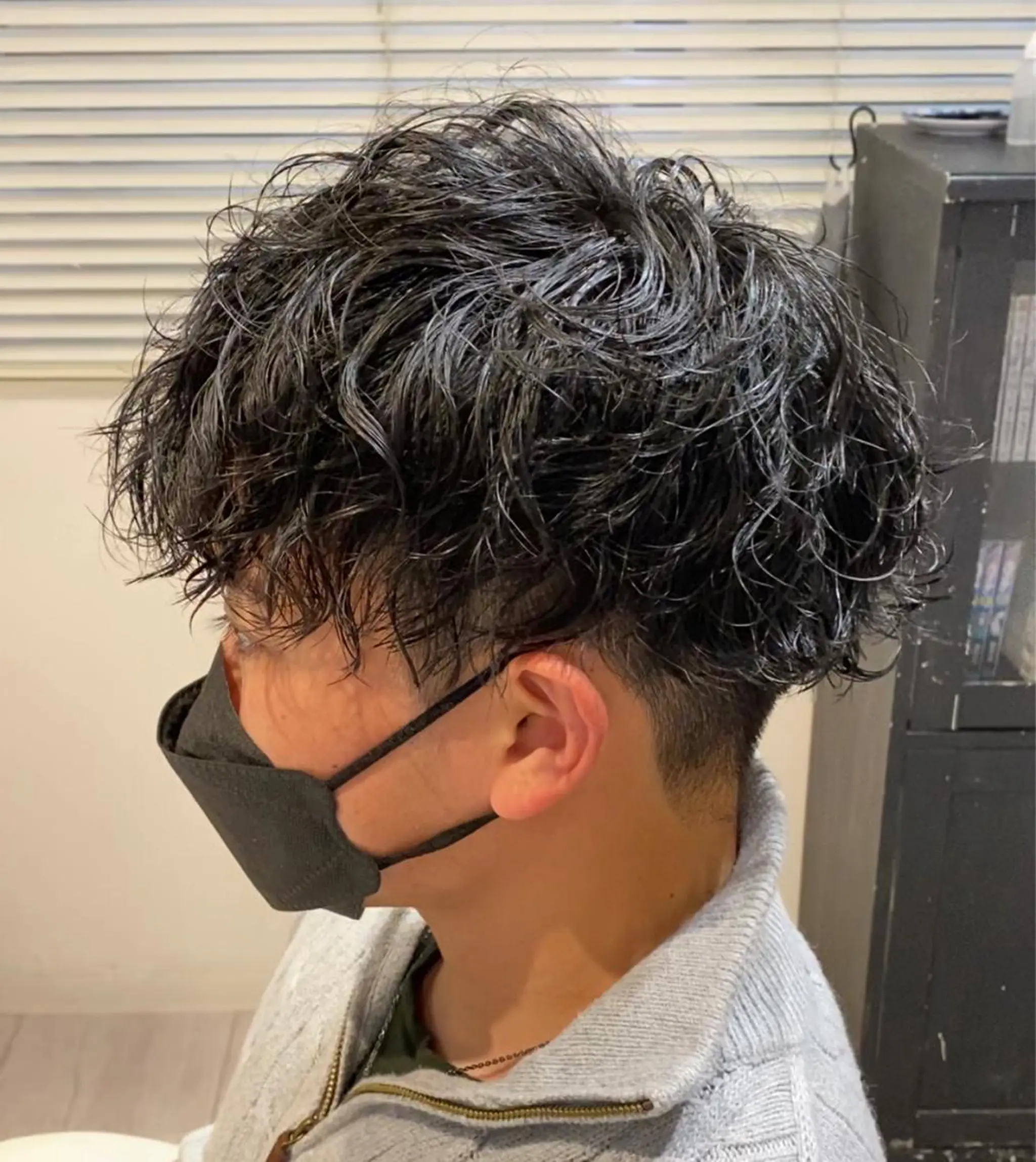 ショート パーマ メンズ カット パーマ ヘッドスパ ヘアセット HAIR STUDIO  buzz所属・金子 富士のヘアスタイル