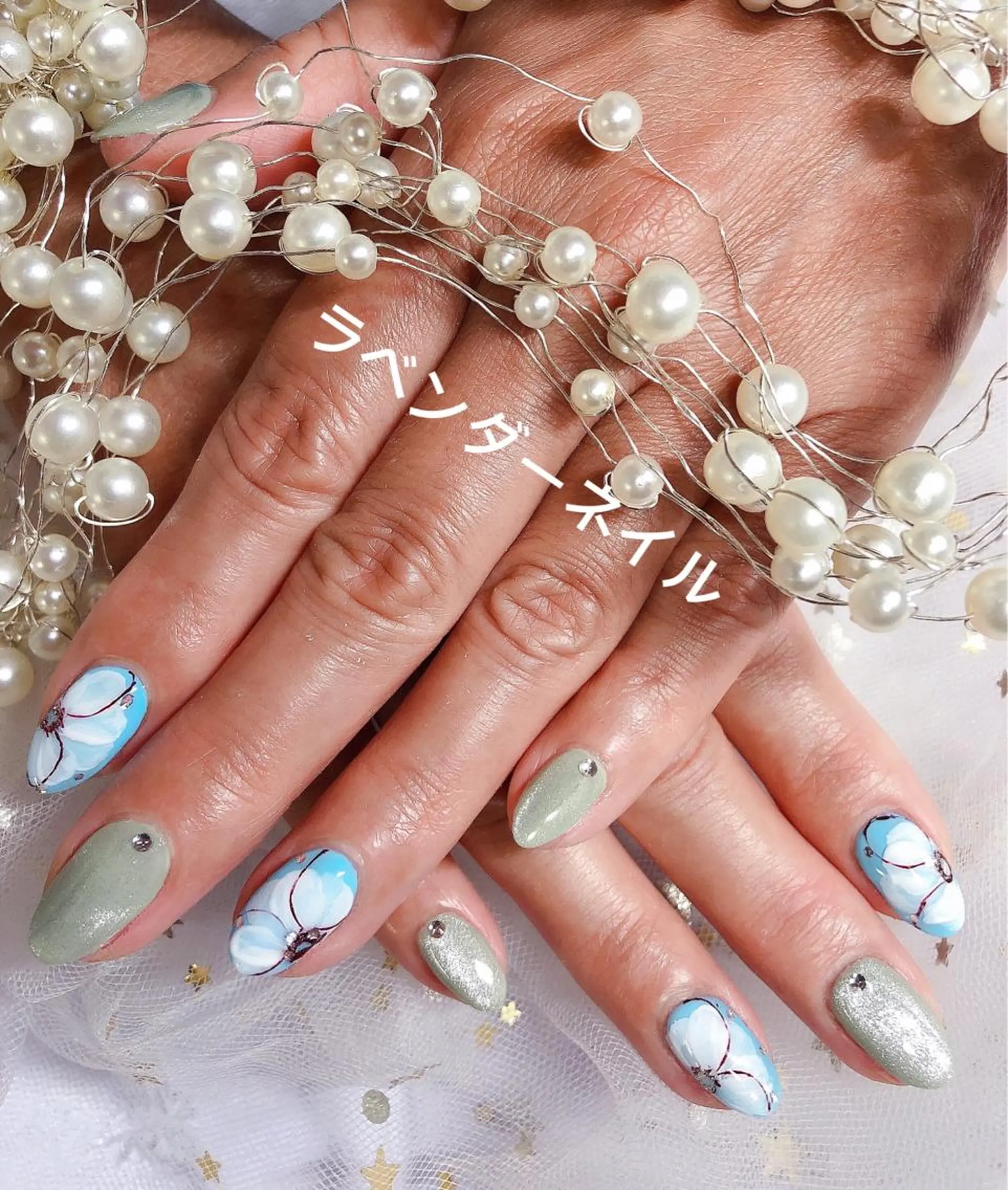 ネイル ラベンダー💖日暮里 ルル💖ネイルのネイルデザイン