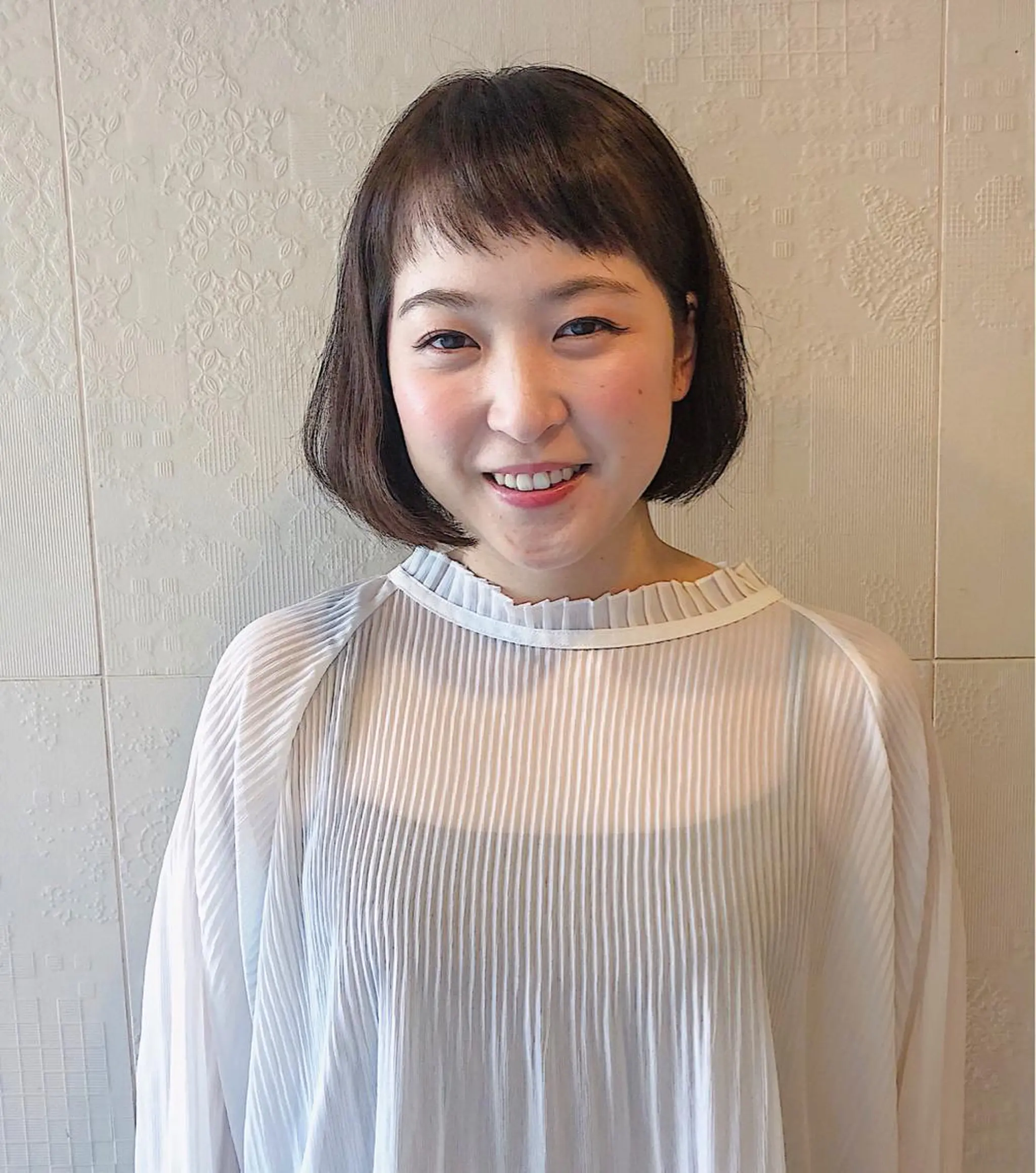 ミディアム カラー 長井 美佳のヘアスタイル