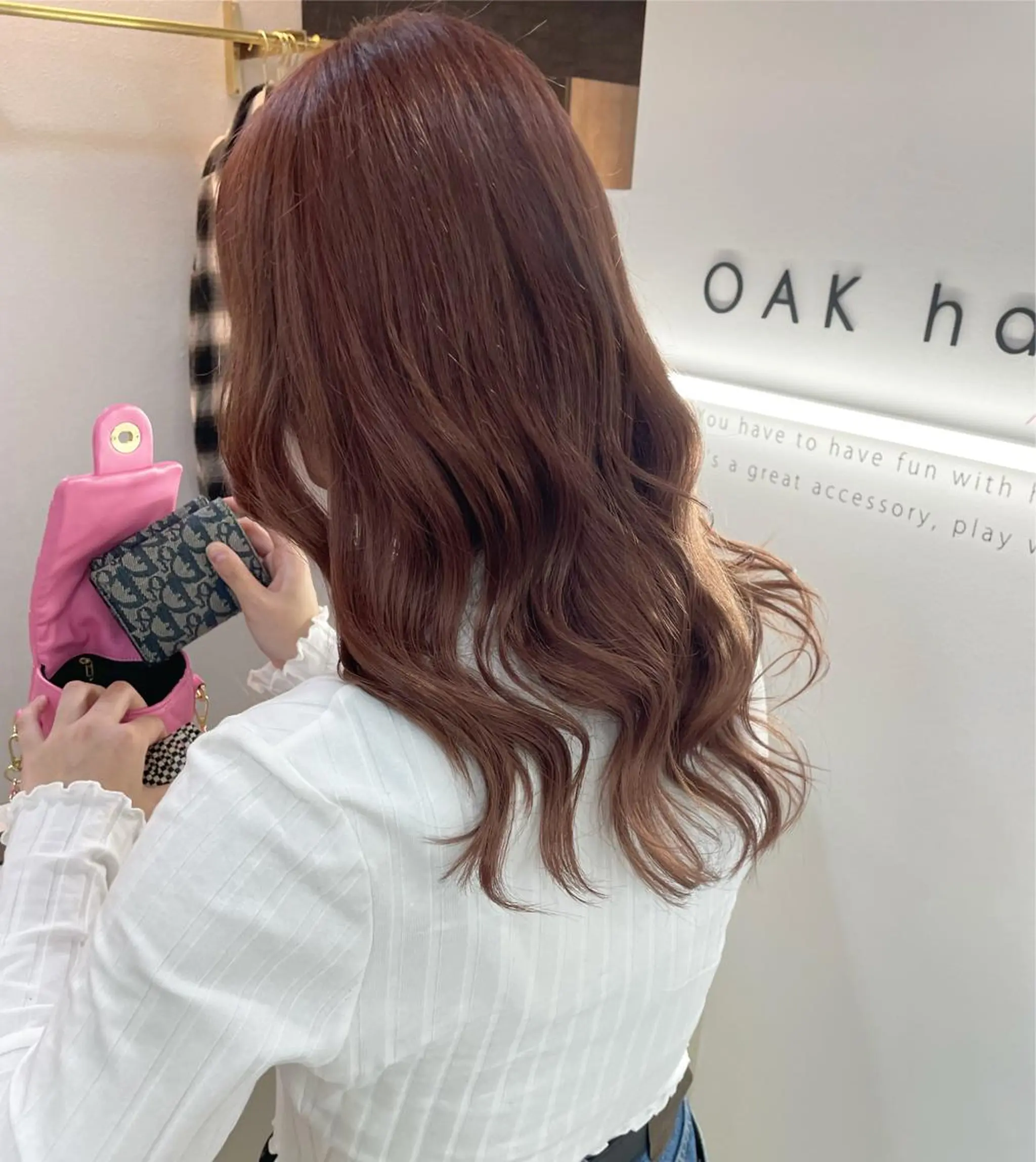 セミロング rina／ベージュ ワンホン/韓国ヘアのヘアスタイル