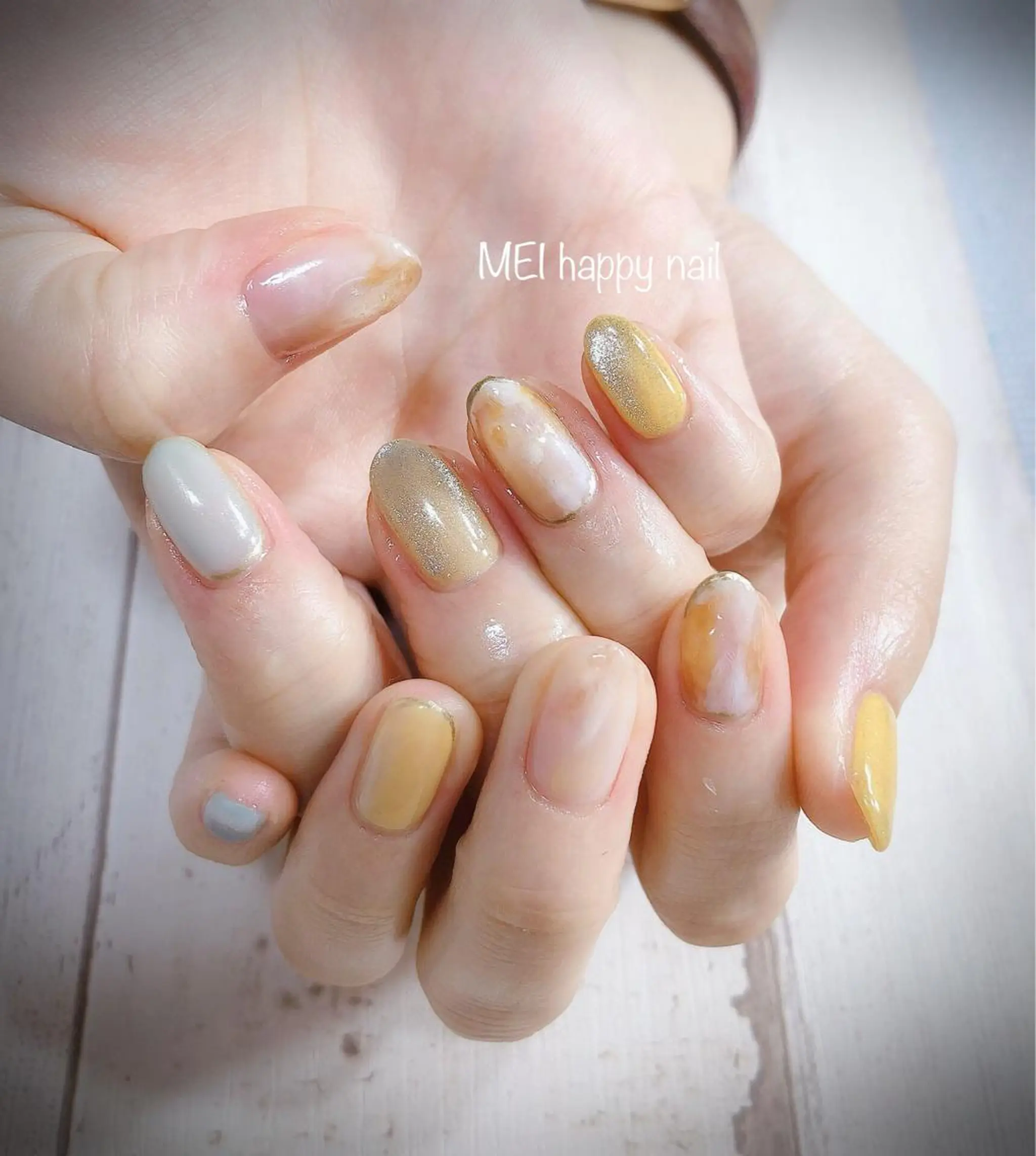 ネイル 北浦和 自爪育成ケアのネイルデザイン