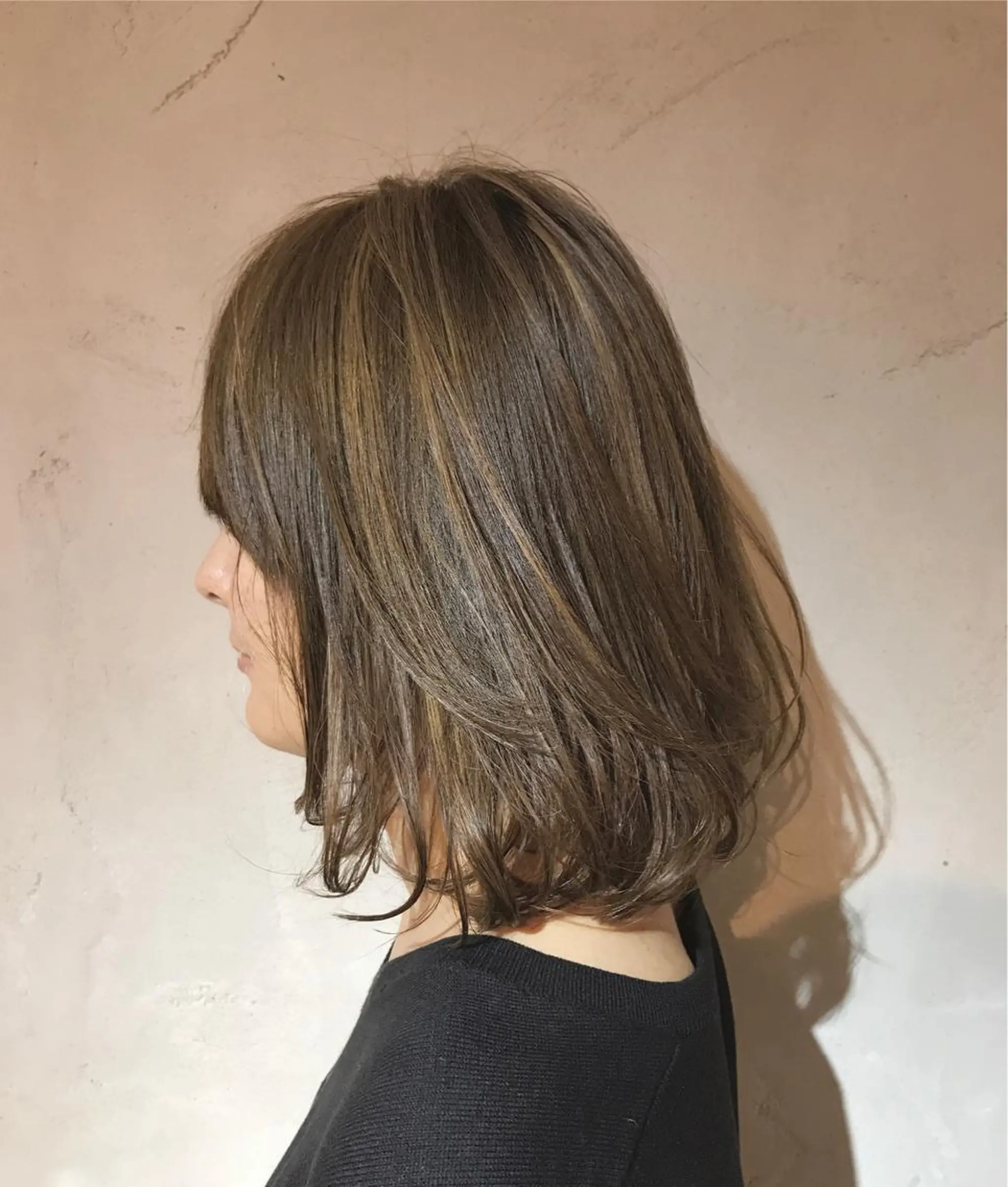 セミロング カラー ベージュカラー 透明感カラー takumi Hのヘアスタイル