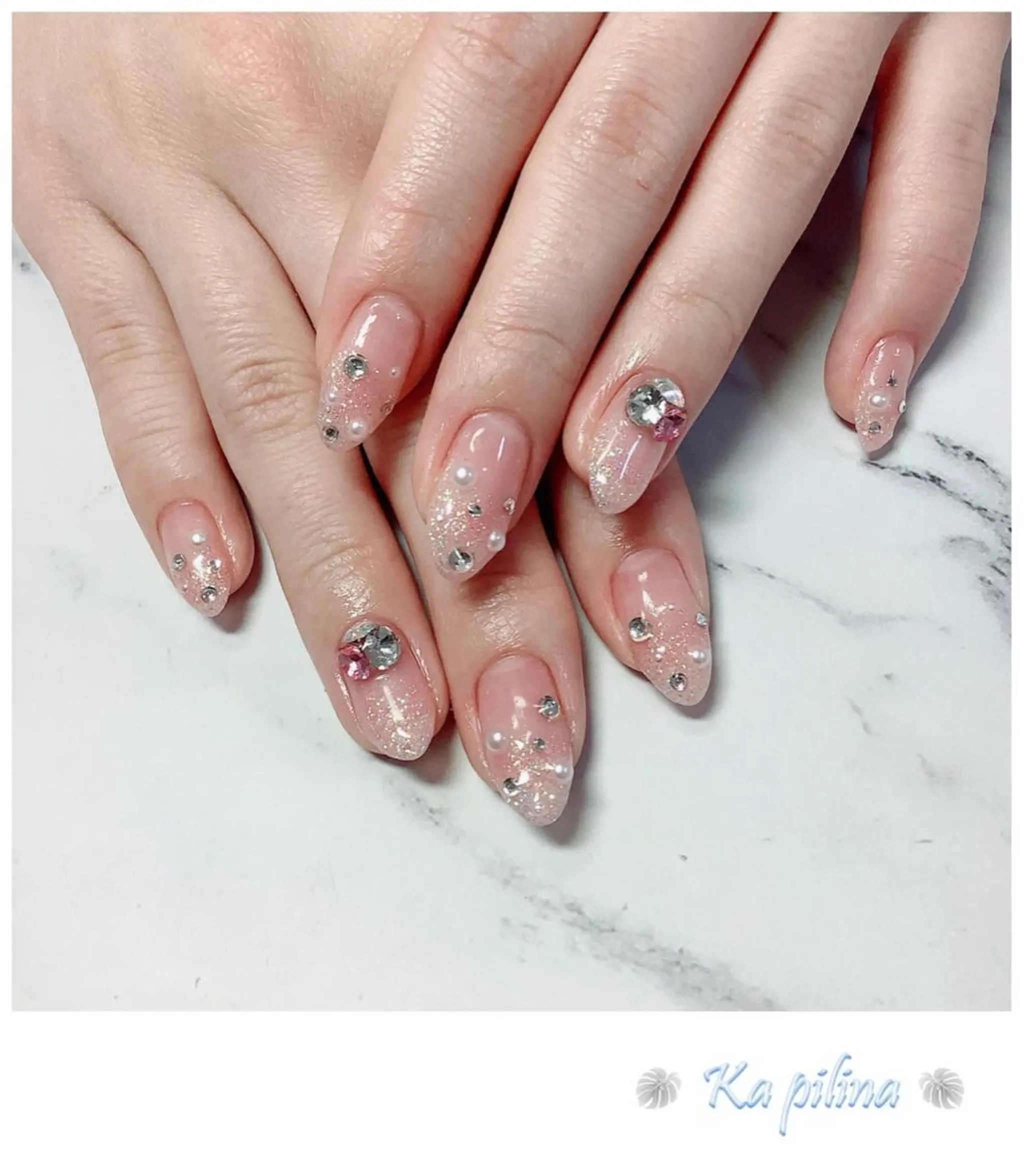 ネイル グラデーション ラメ(グリッター) ラメグラデーション Nail salon Ka pilinaのネイルデザイン