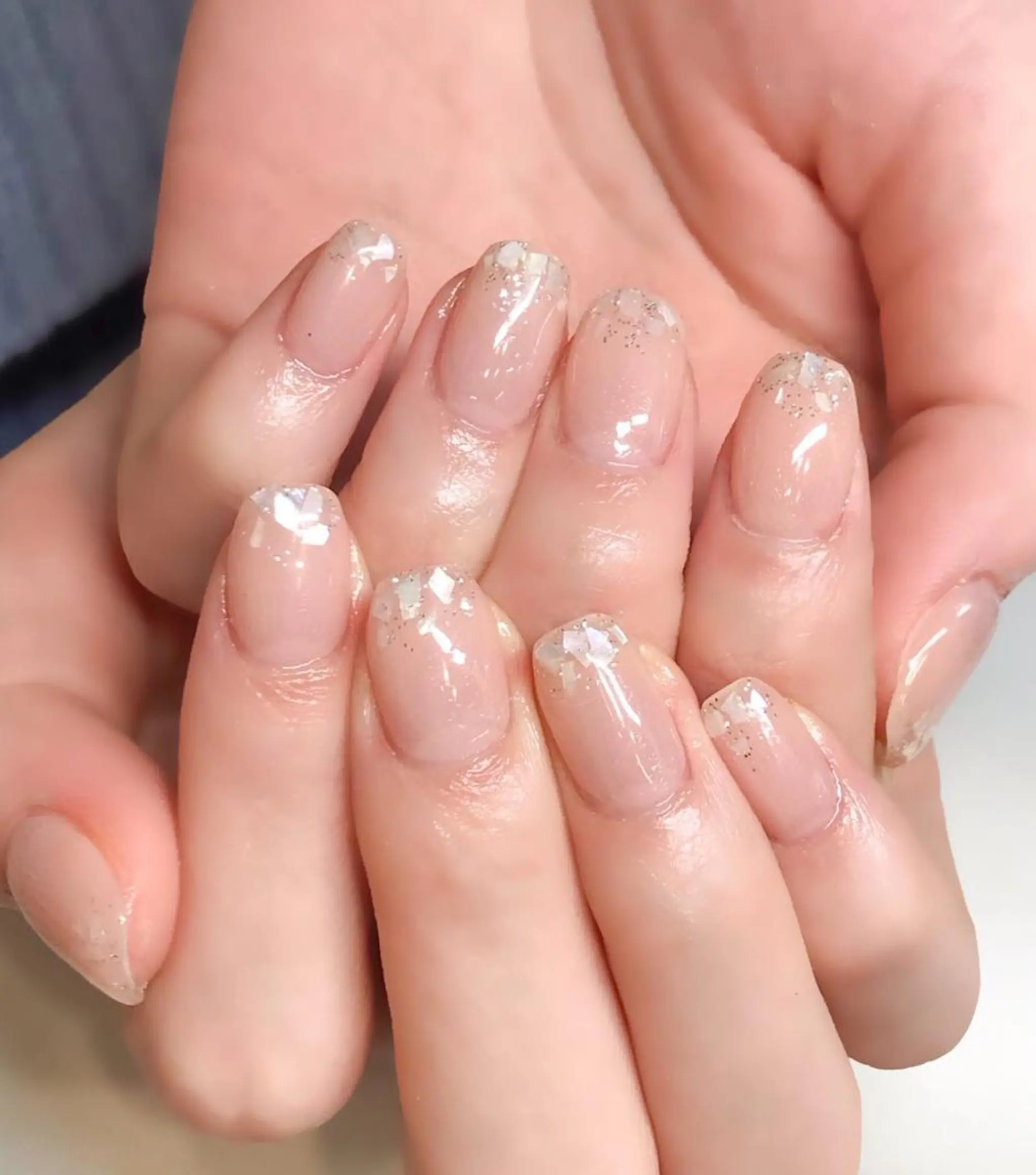 ネイル ジェルネイル キラキラネイル 韓国ネイル ラメ(グリッター) ワンカラーネイル Nyanco Nailのネイルデザイン