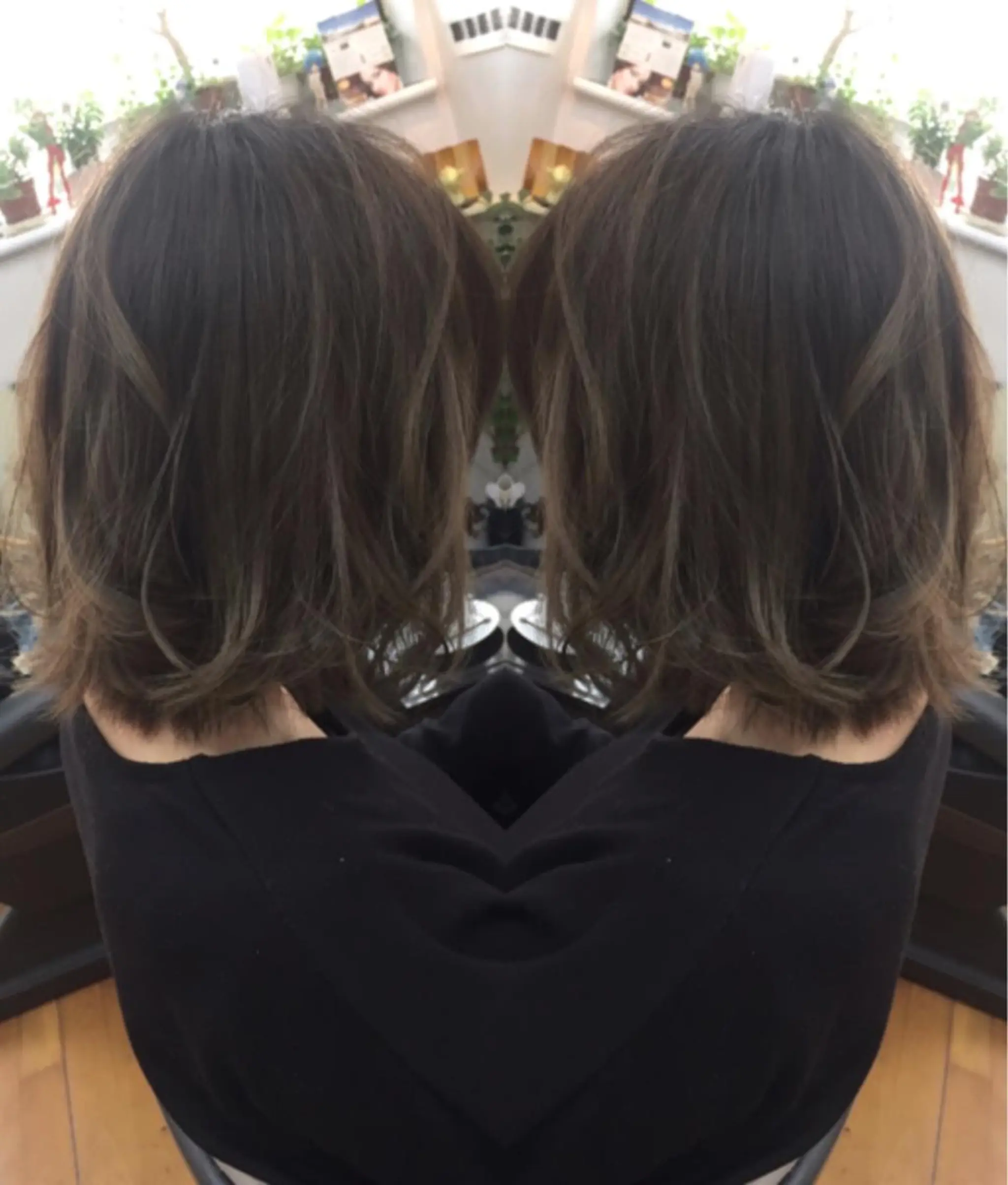 ミディアム カラー パーマ フォギーグレージュ グレージュ ハイライトカラー 外国人風カラー ハイライト ヘアカラー 三輪 太一のヘアスタイル