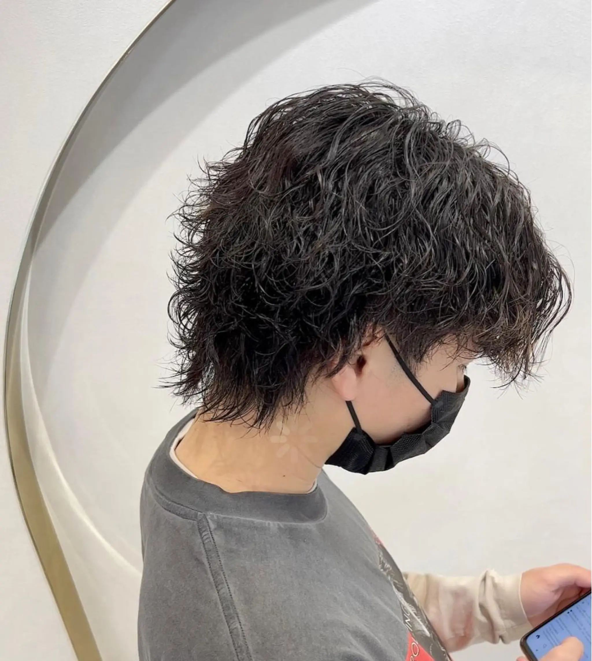 パーマ メンズ 大阪梅田 目片 素楽のヘアスタイル