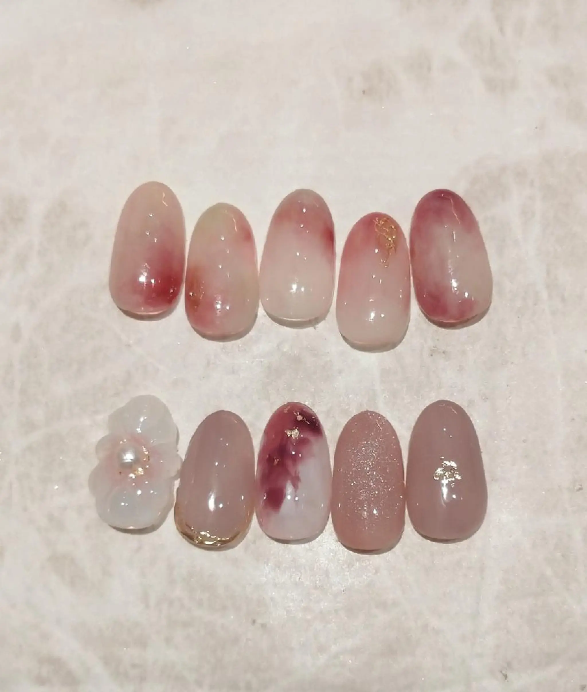 ネイル 成人式 ハンドネイル 會田 瑠衣のネイルデザイン