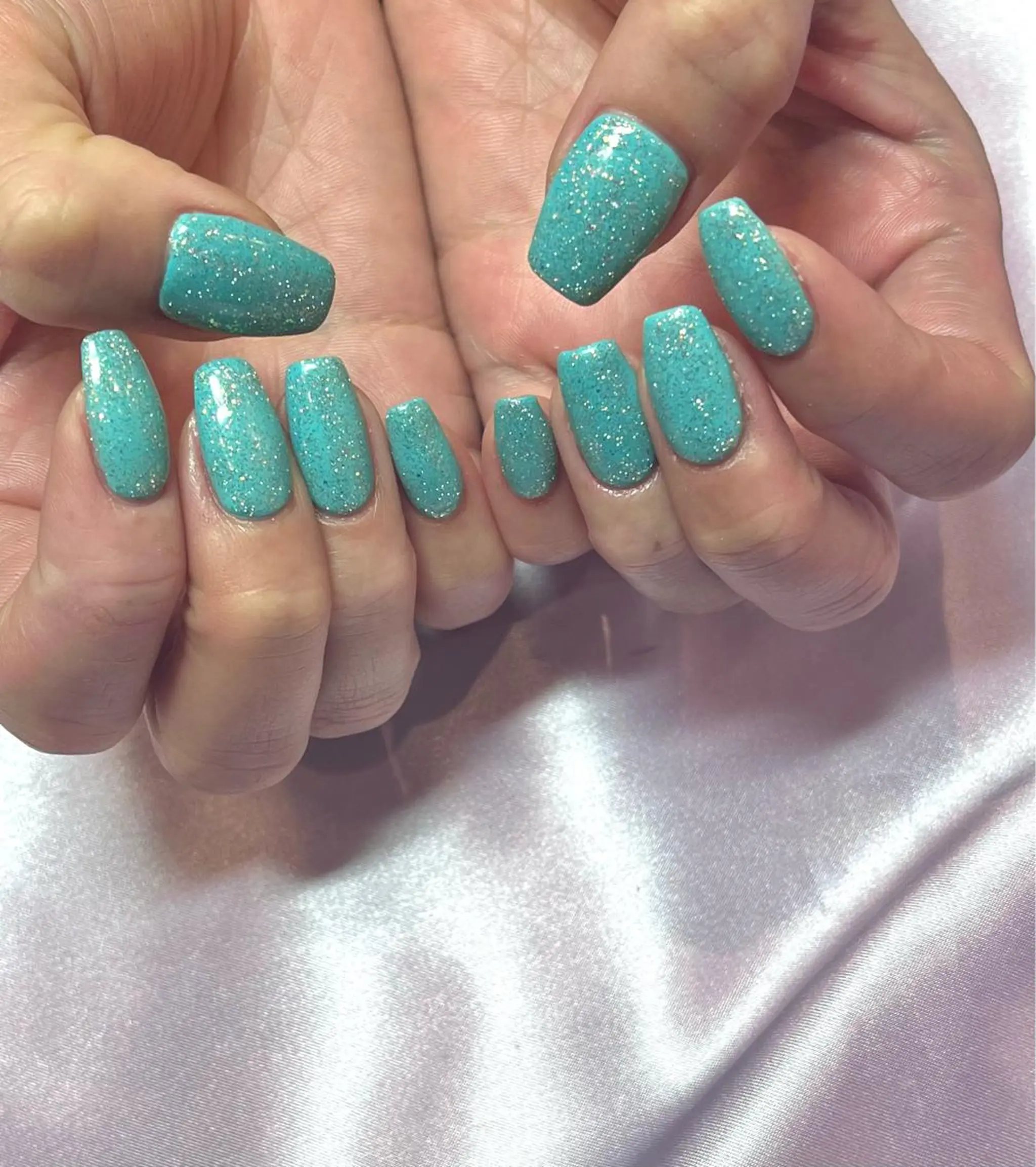 ネイル ブルー フラッシュネイル フラワーネイル ガーリー ゴールド ハンドネイル Para Sol nail　Maoのネイルデザイン