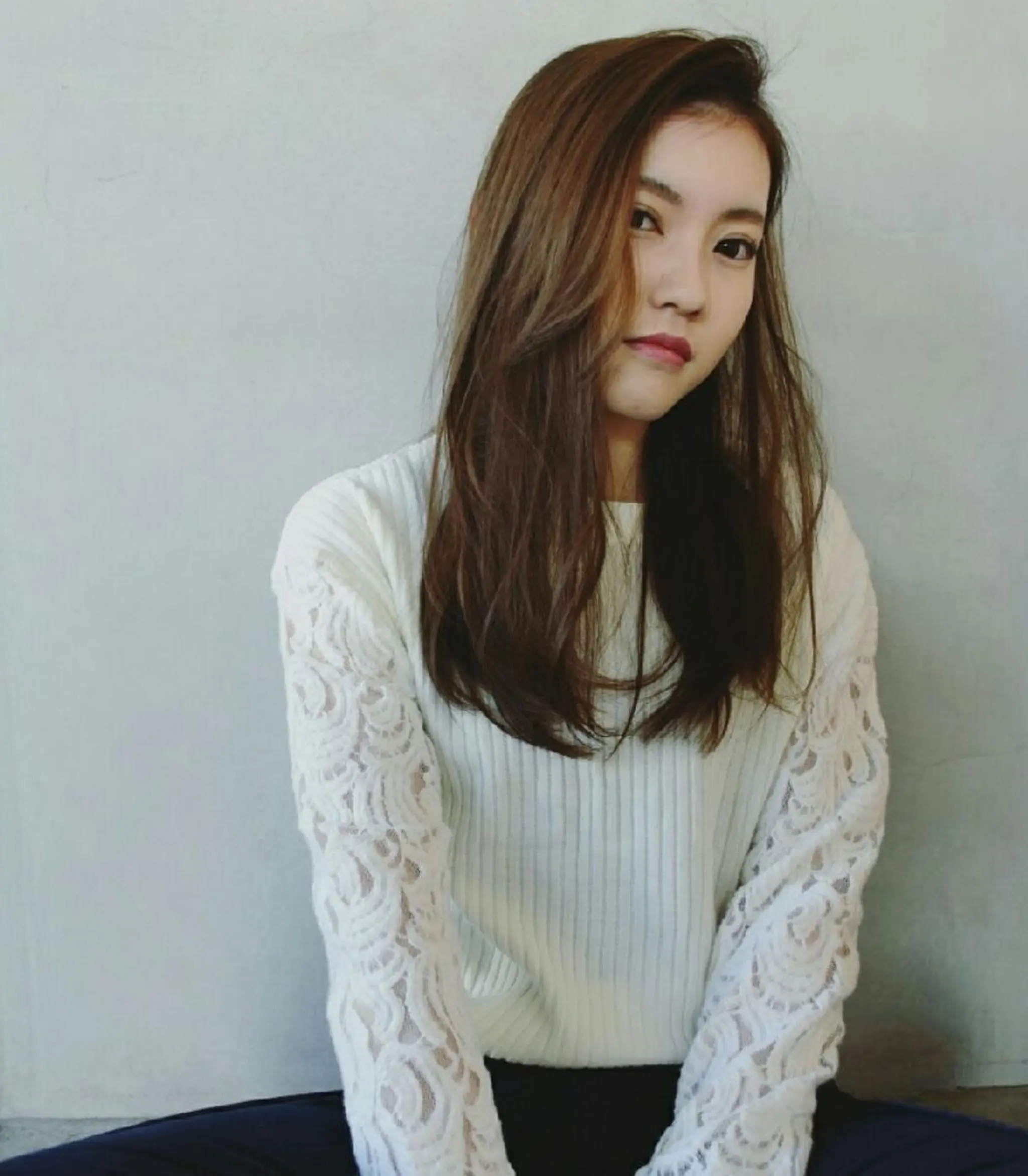 ロング セミロング カラー 青木 みなのヘアスタイル