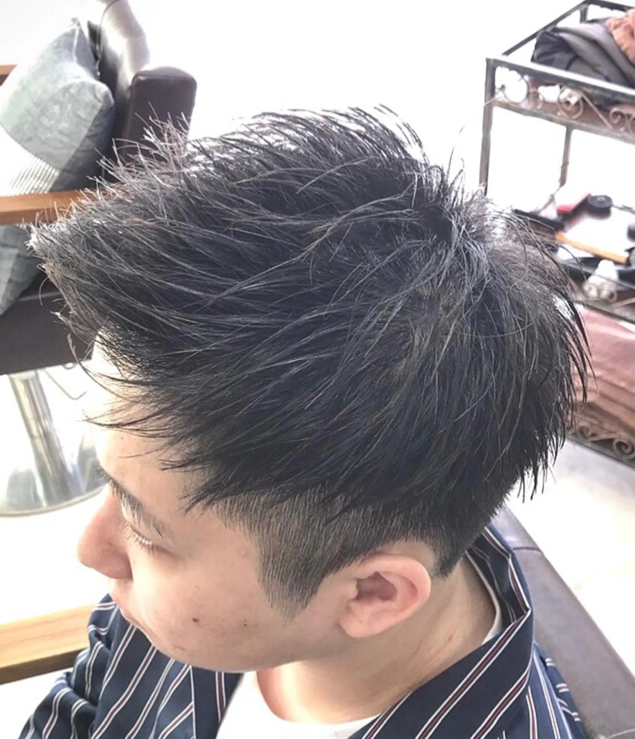 ショート メンズ アップバング ショートヘア カット マンツーマン/透明感 foi hairのヘアスタイル