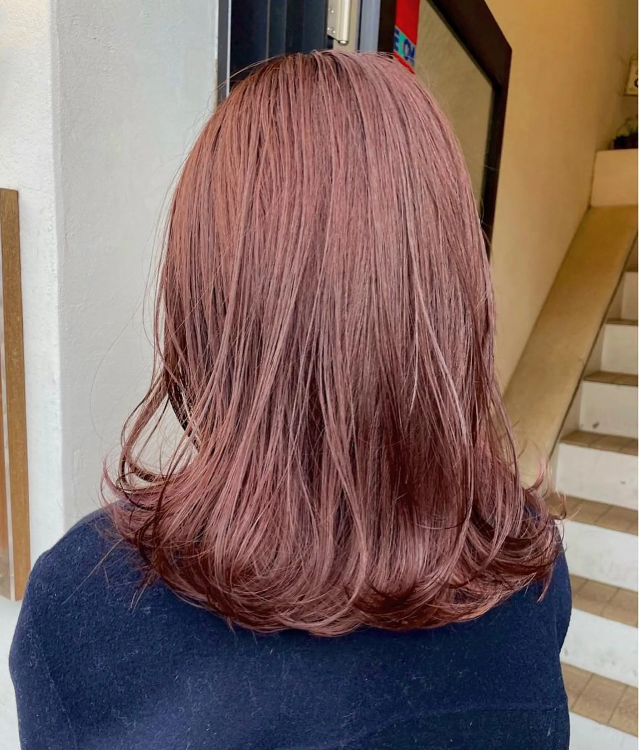 ミディアム カラー ヘアアレンジ ブリーチ ブラウンカラー ブリーチなしカラー ピンクカラー ピンクブラウン 💐メンズ特化× パーマ💐早坂駆留のヘアスタイル