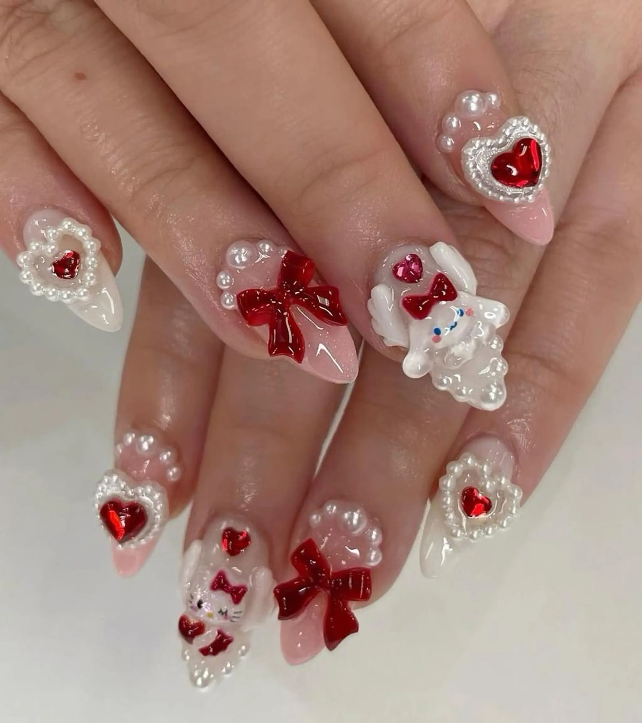 ネイル 長さ出し フレンチネイル グラデーション 卒業式 マグネットネイル ハンドネイル MIHANA NAILのネイルデザイン