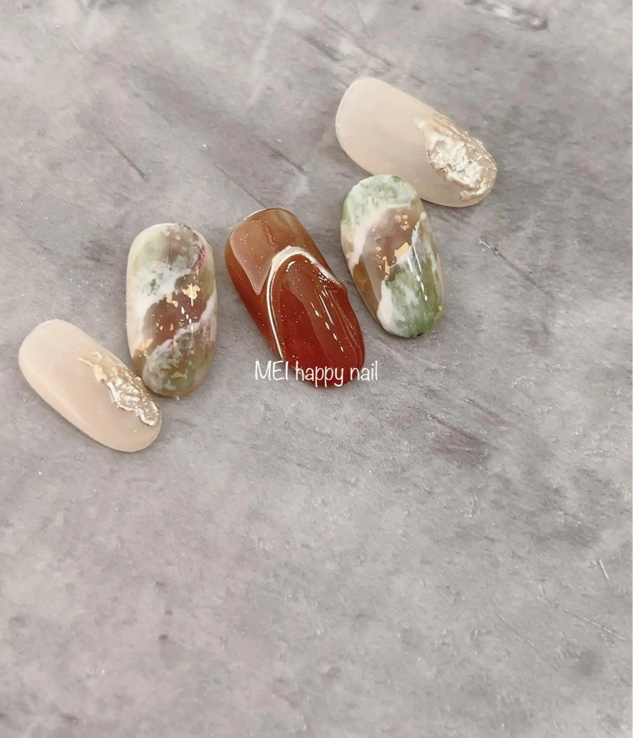 ネイル 北浦和 自爪育成ケアのネイルデザイン