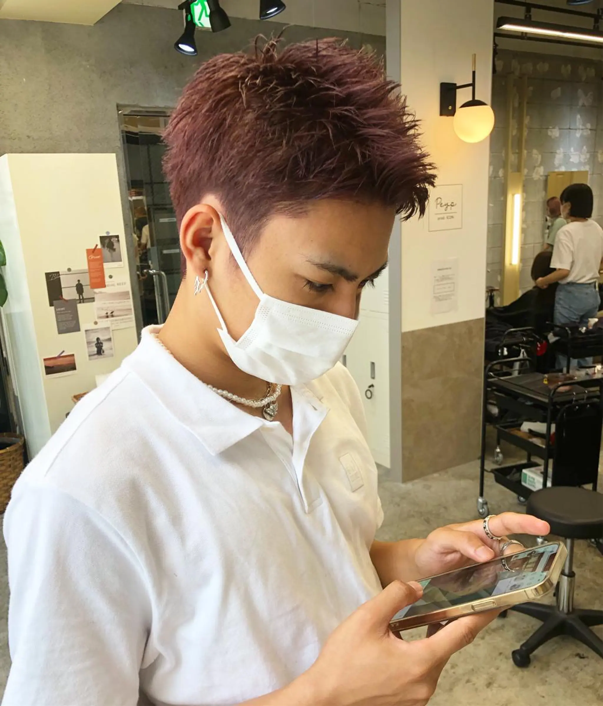 ショート カラー ベリーショート ピンクカラー ショートヘア kazuki iconのヘアスタイル