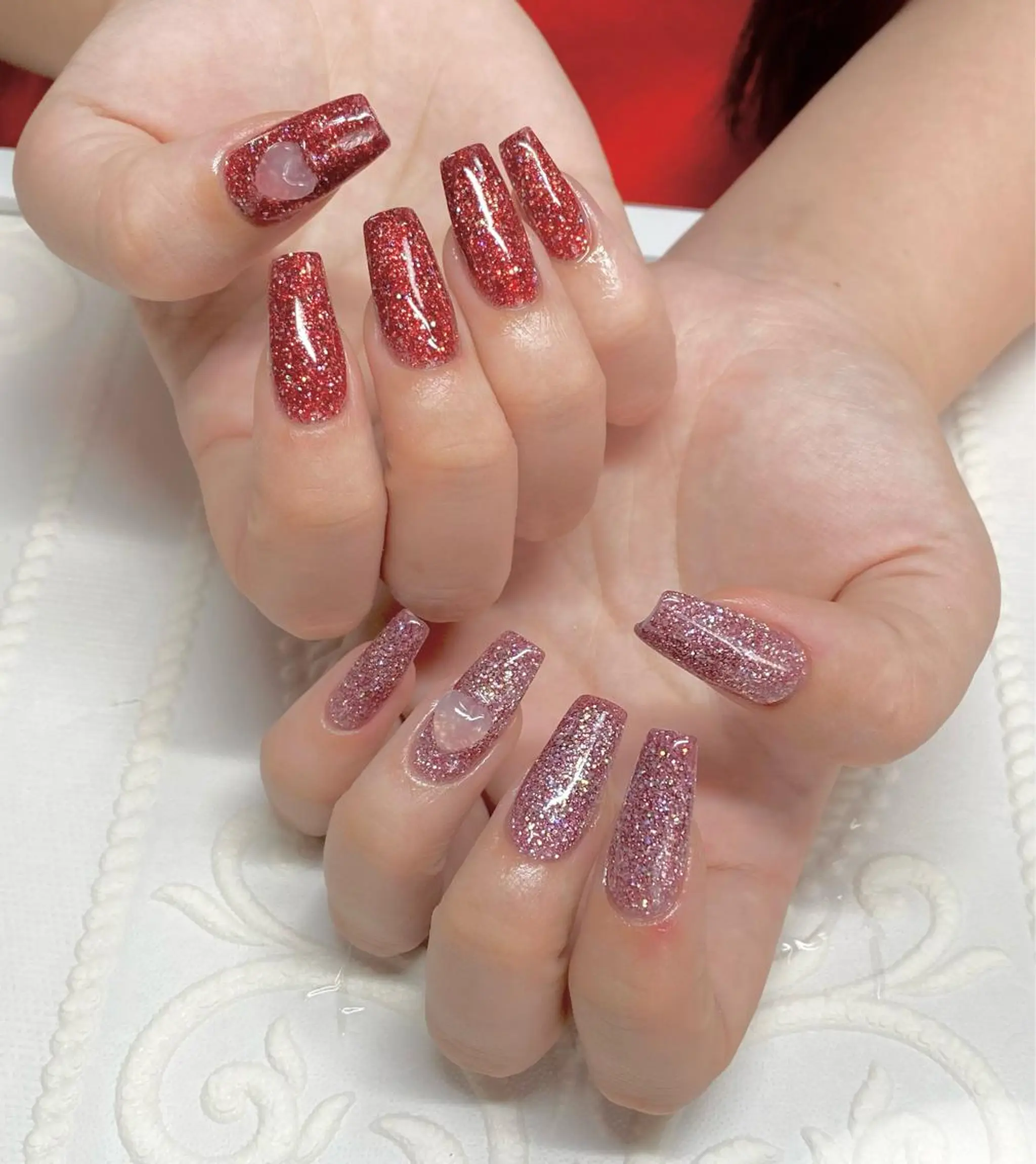 セミロング ネイル オーロラネイル キラキラネイル ハンドネイル LUNE NAILのその他イメージ