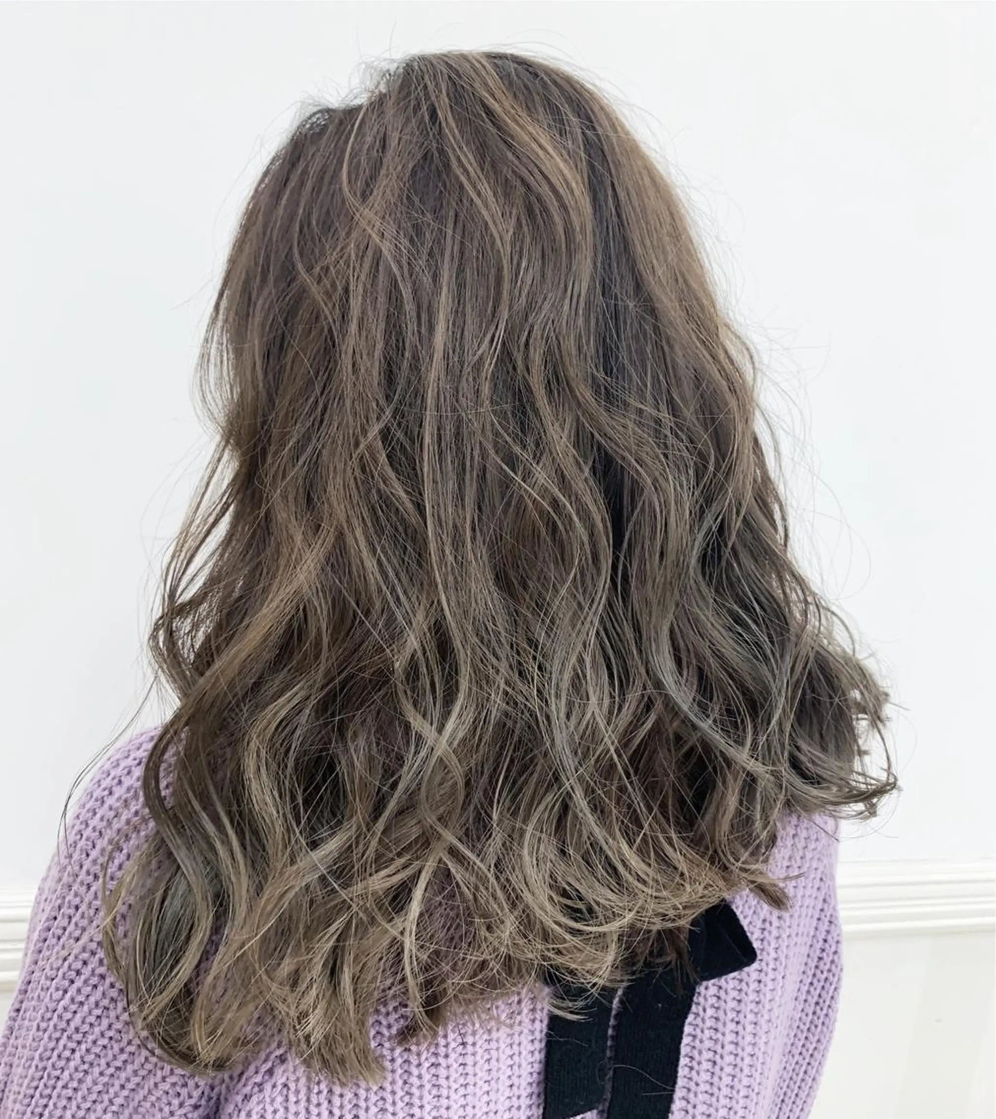 セミロング カラー バレイヤージュ レイヤーカット カット ヘアカラー ブリーチ/バレイヤ ージュ川端裕司のヘアスタイル