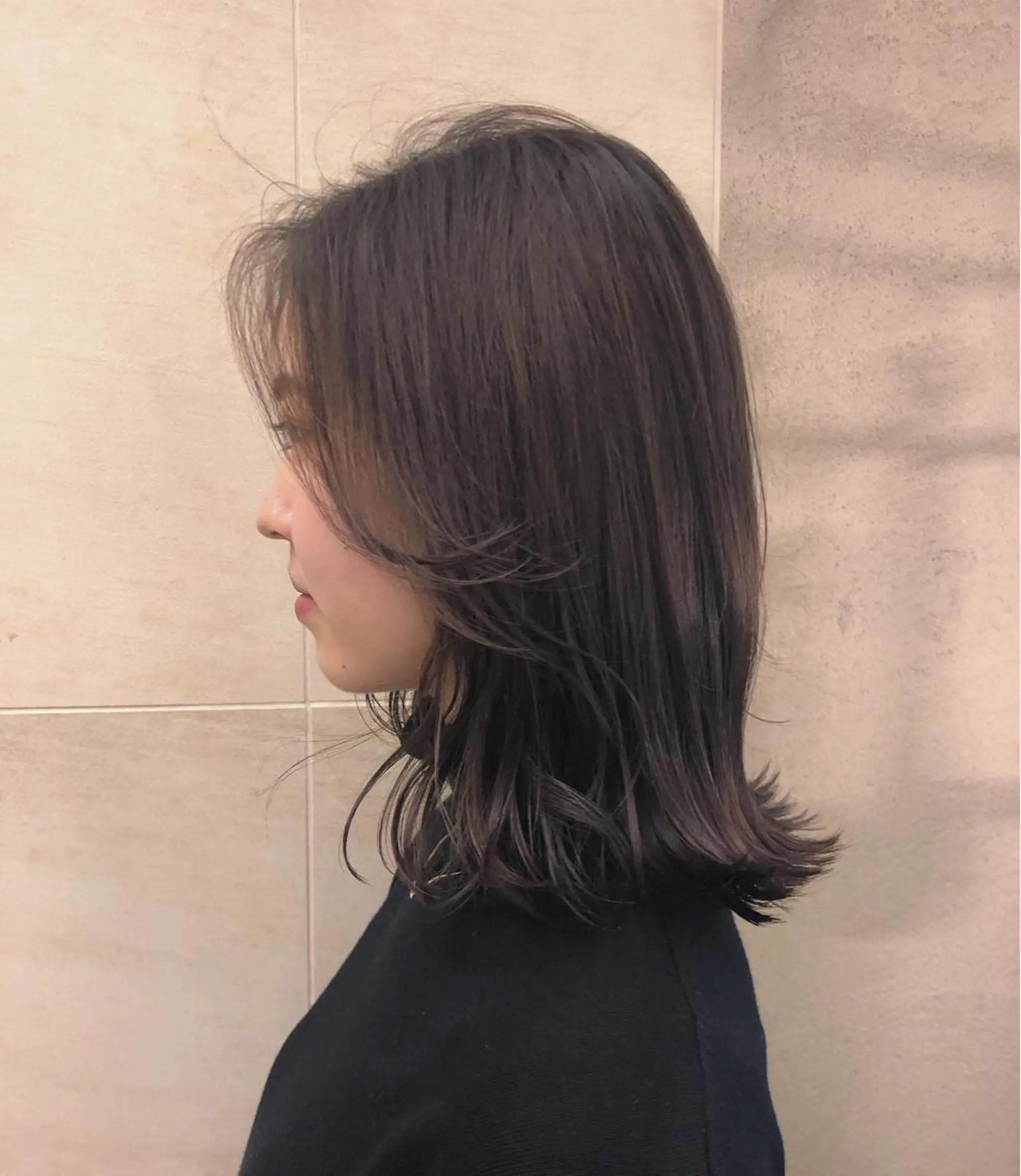 ミディアム 切りっぱなしロブ 🌿ニュアンス/髪質 改善🌿Fukudaのヘアスタイル