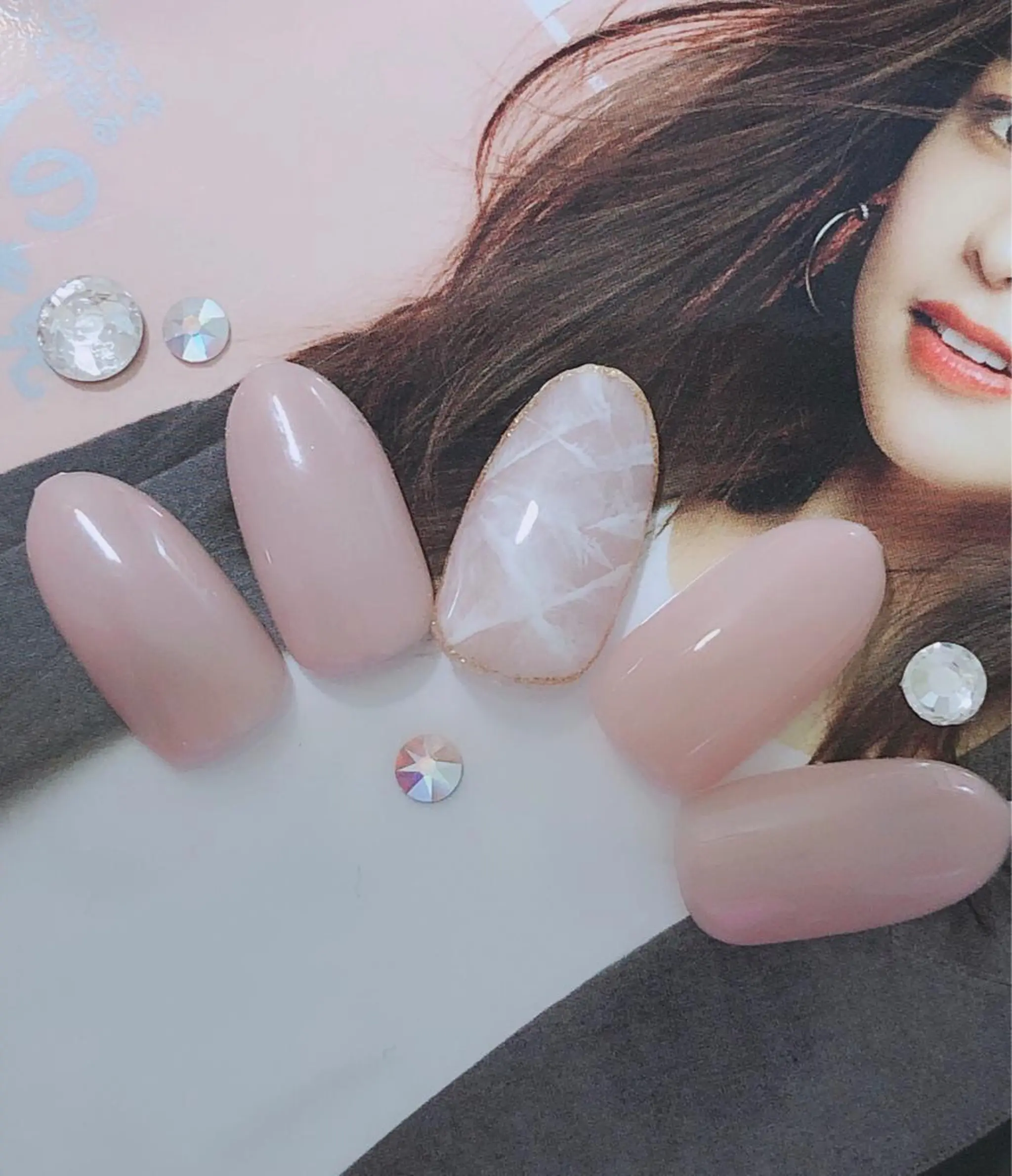 ネイル 北浦和 自爪育成ケアのネイルデザイン