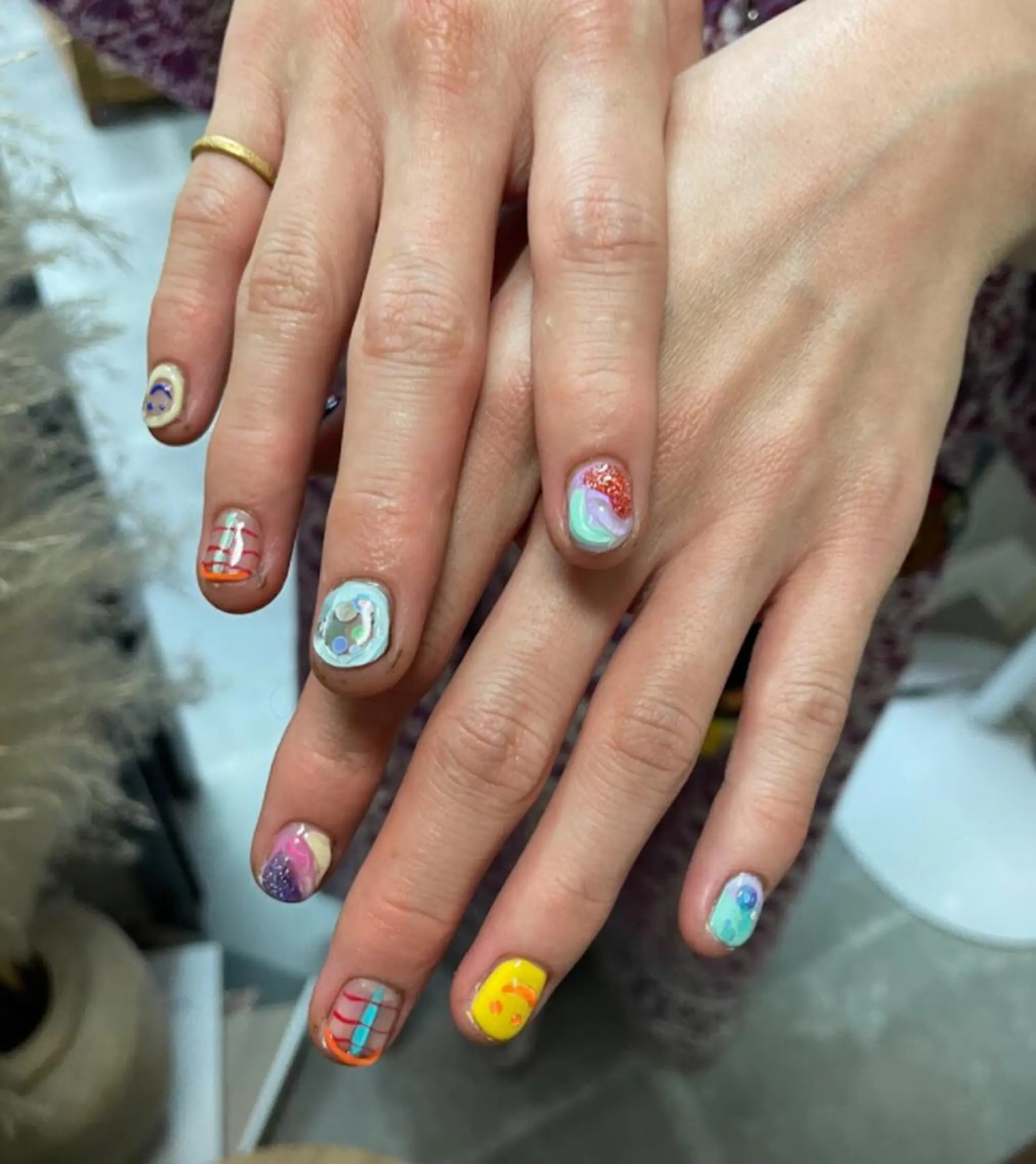 ネイル アートネイル クリアネイル フレンチネイル ジェルネイル ガラスフレンチ nailstudio eviz新宿店のネイルデザイン