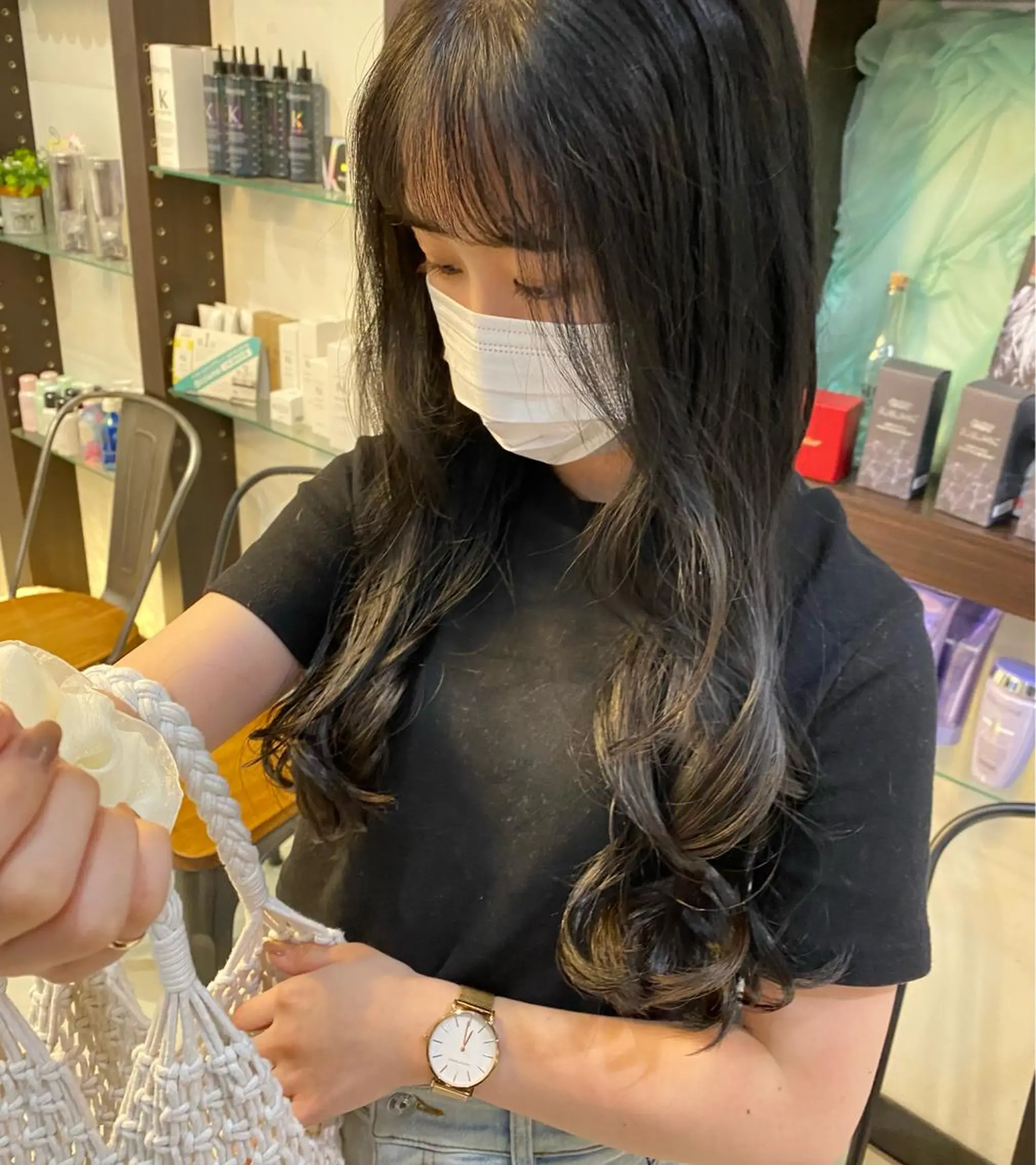 ロング カラー ダークグレー ダークグレージュ グレージュ 個性派／中韓ネイル SAKURAのネイルデザイン