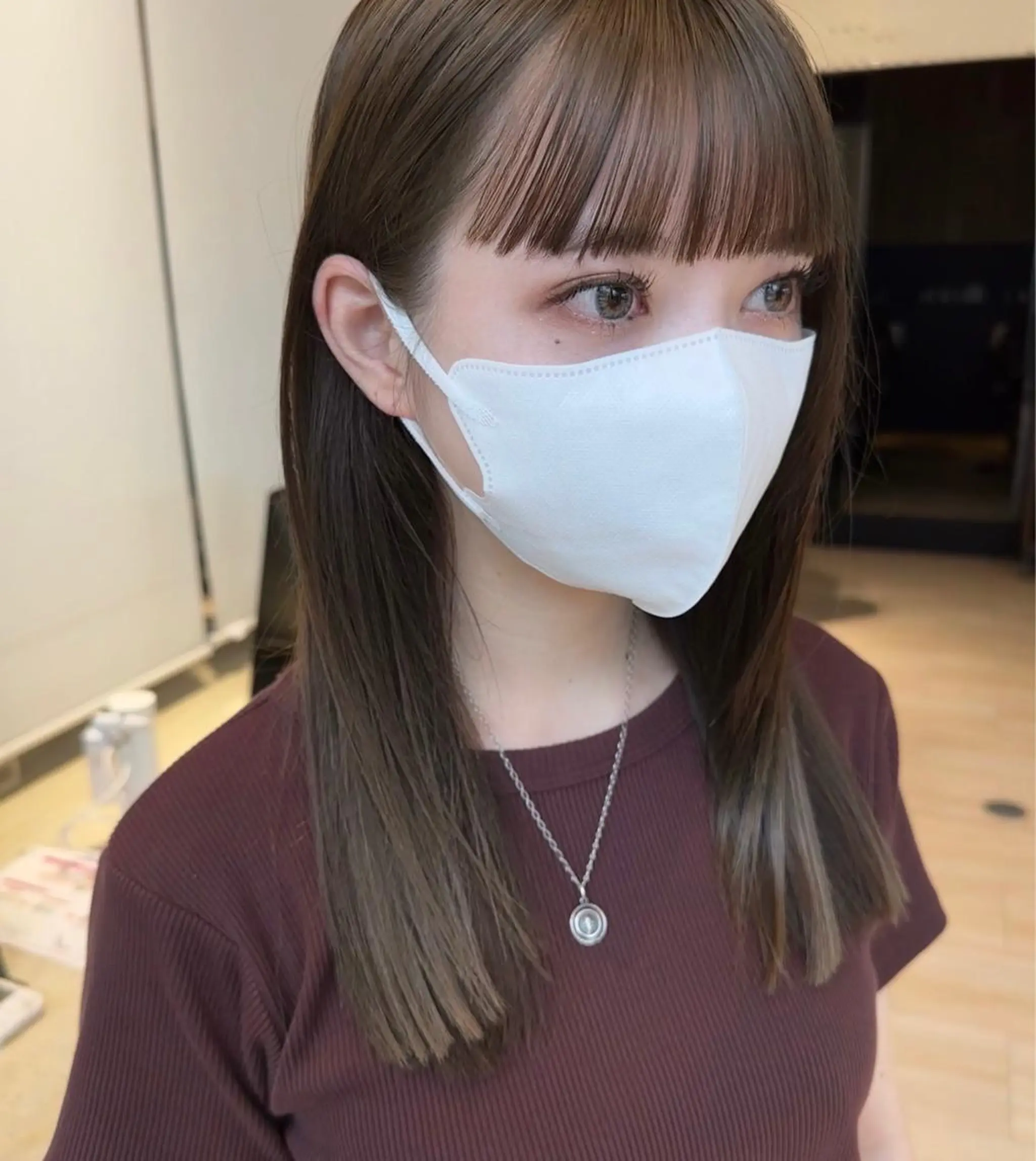 ロング カラー ヘアカラー トリートメント 佐藤 悠衣/透明感 カラー/似合わせ前髪のヘアスタイル