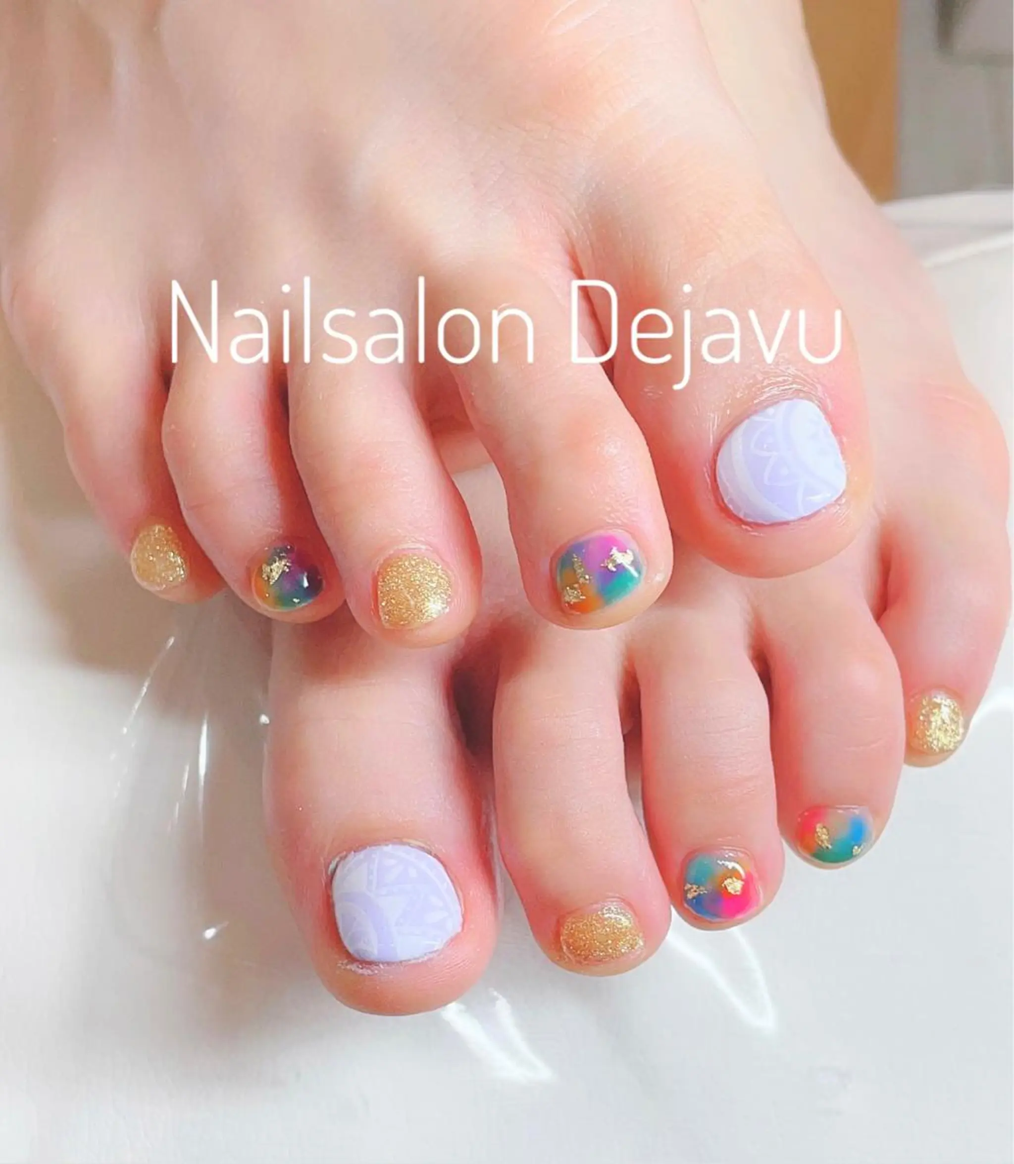 ネイル アートネイル フットネイル 持ち込み ワンカラーネイル 夏ネイル Dejavu所属・Nail salon Dejavu 🌿のネイルデザイン