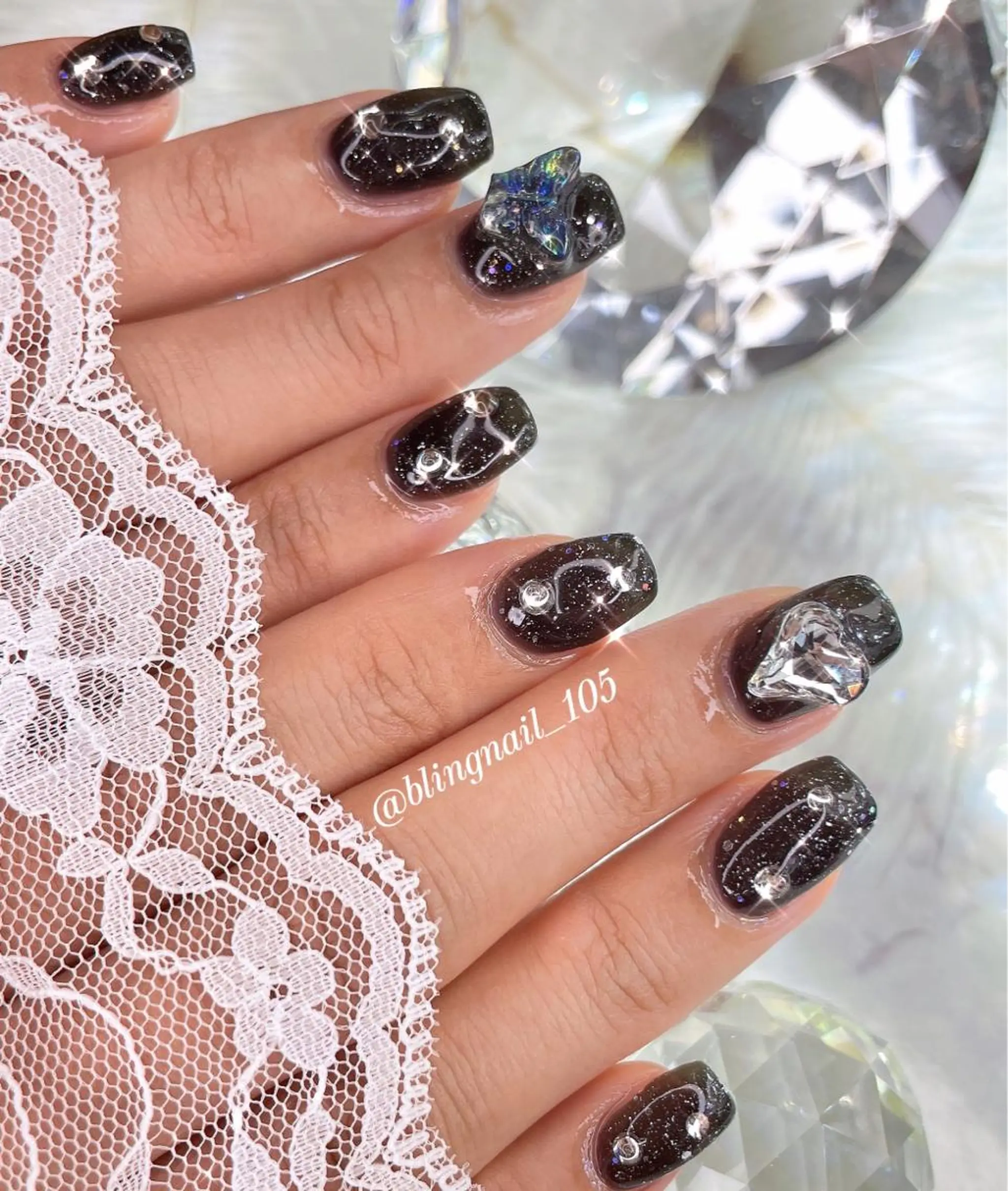 ネイル 23時まで❤︎韓国、 ワンホンネイルのネイルデザイン