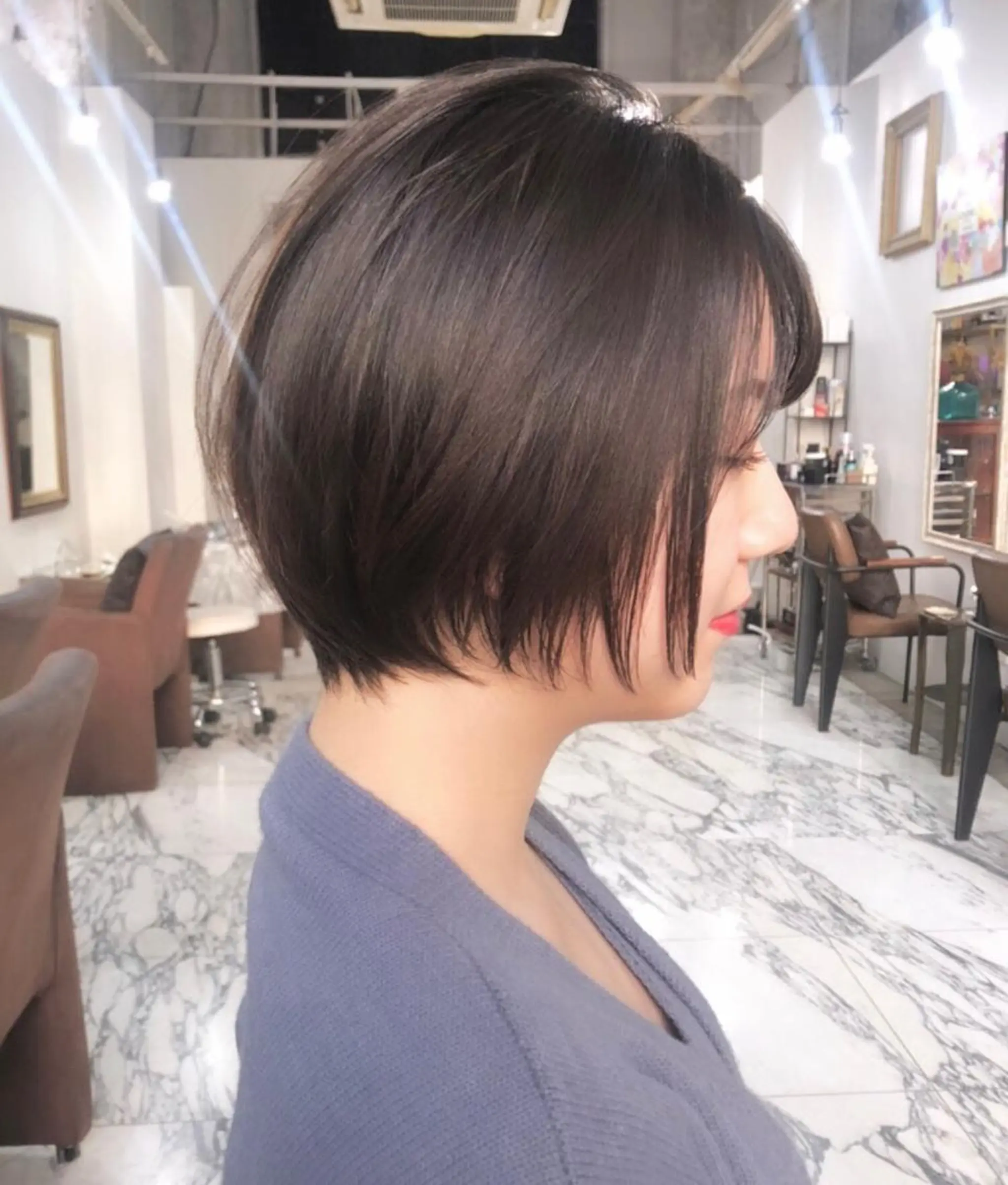 ショート カラー ショートボブ ボブ 似合わせカット ショートヘア カット ヘアカラー 🩵縮毛矯正  髪質 改善 美髪🩵のヘアスタイル