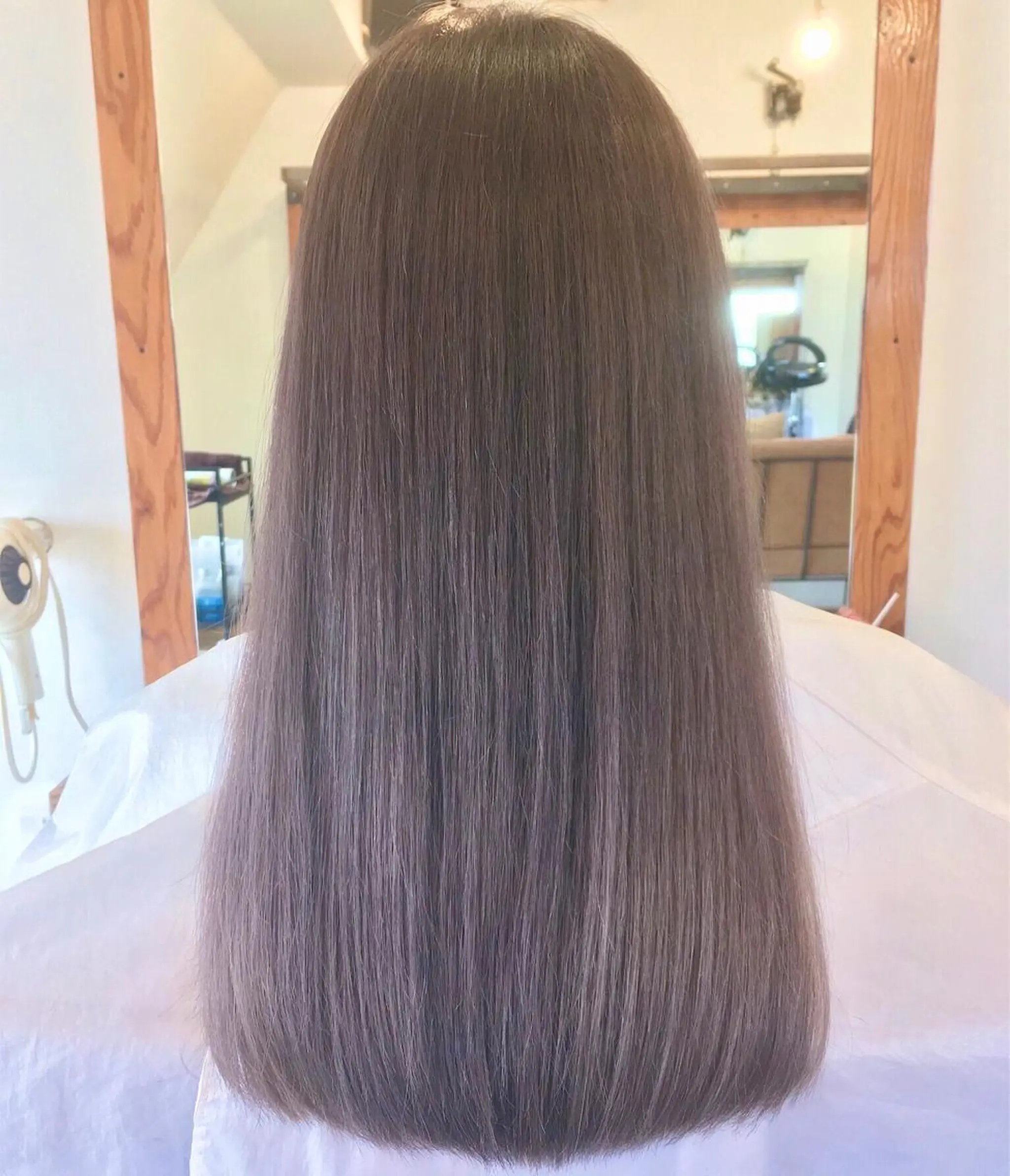 ロング 伸ばしかけ 縮毛矯正 縮毛矯正 千 田のヘアスタイル