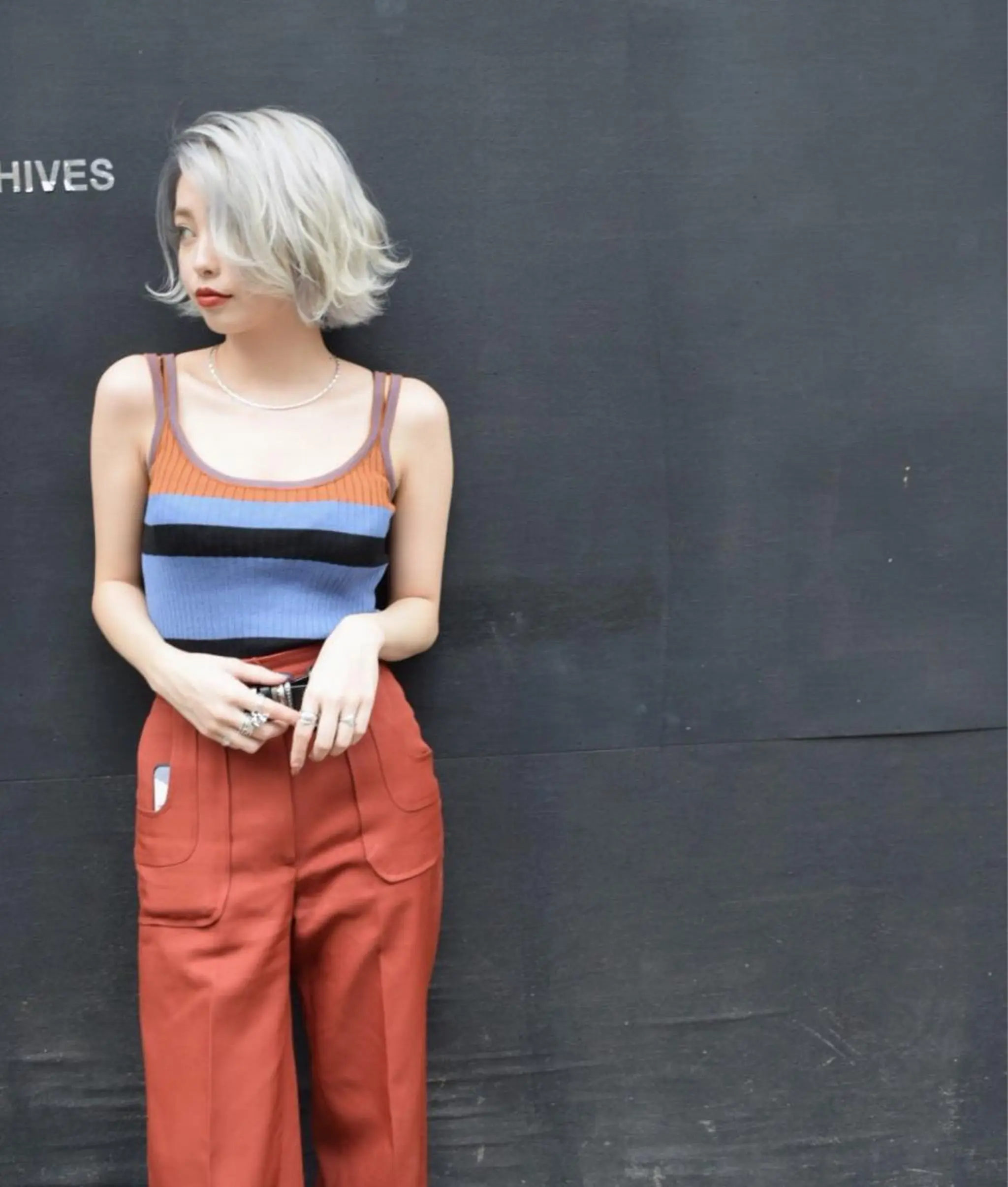 ショート カラー 外国人風カラー レイヤーウルフ エクステ磯部のヘアスタイル