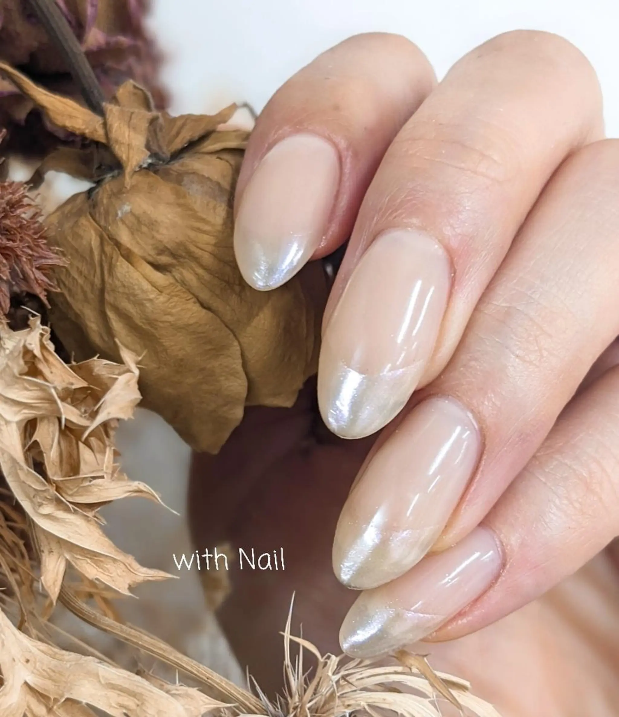 ネイル オーロラネイル フレンチネイル ハンドネイル with Nail ナガヤのネイルデザイン