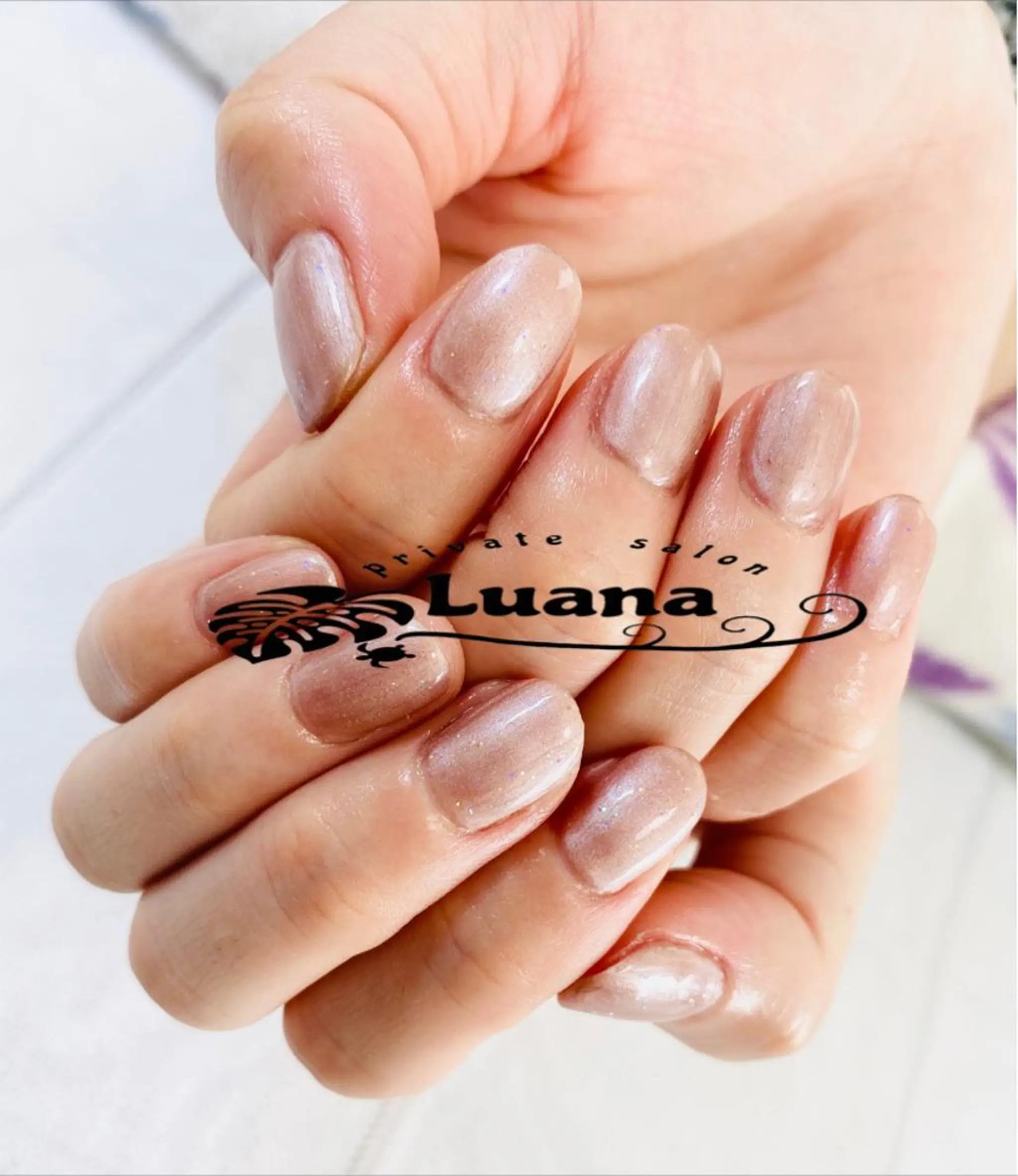 ネイル ラメ(グリッター) ワンカラーネイル 自宅ネイルサロン ルアナのネイルデザイン