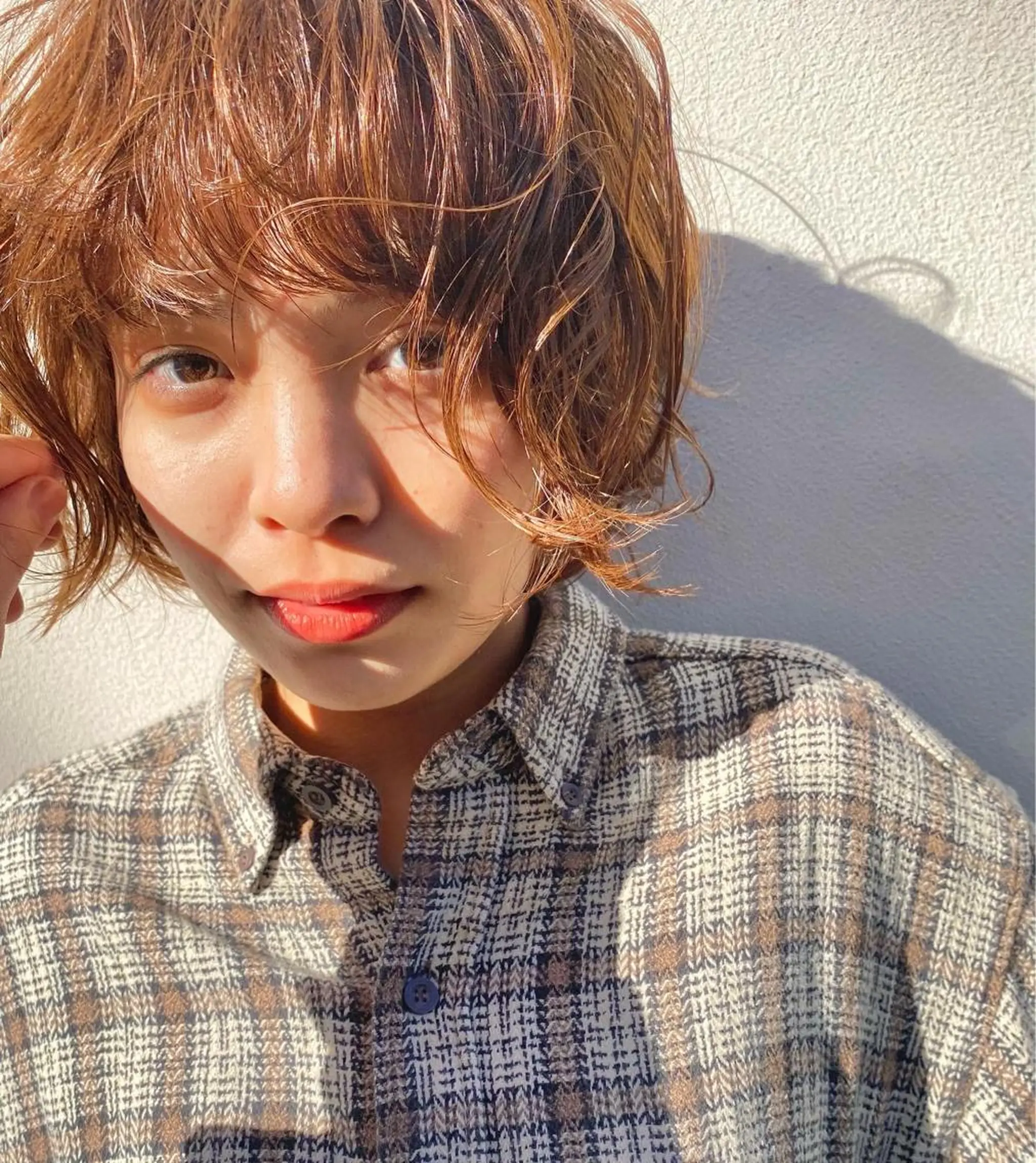 ショート パーマ ヘアアレンジ ニュアンスパーマ 森貴裕/ベージュ/ パーマ/オリーブのヘアスタイル