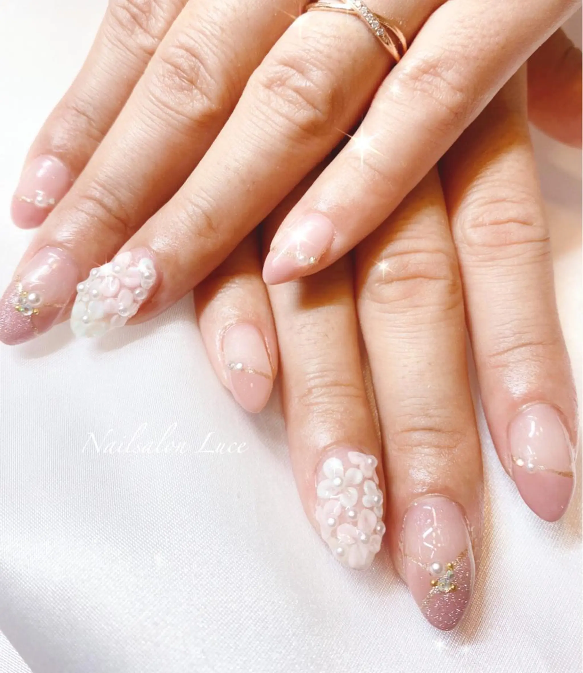 ネイル フラワーネイル ワンカラーネイル まつ毛、ネイル& 脱毛サロン　Lのマツエク・マツパデザイン