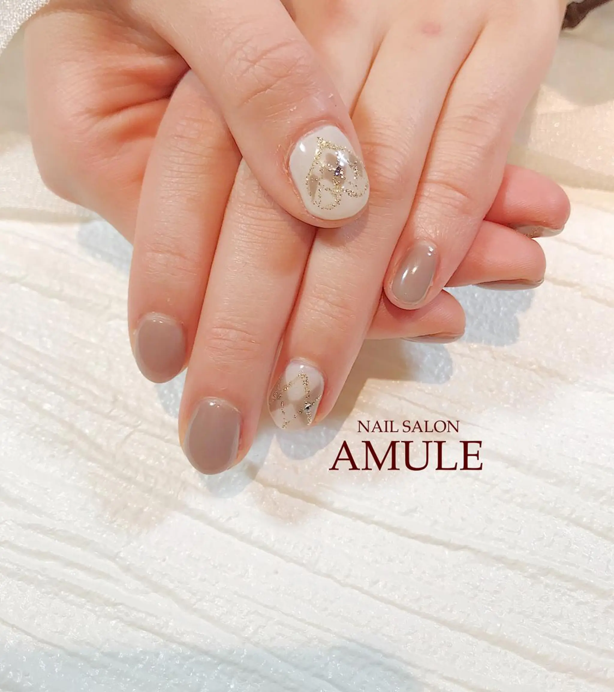 ネイル ジェルネイル ワンカラーネイル ハンドネイル NAILSALON AMULEのネイルデザイン