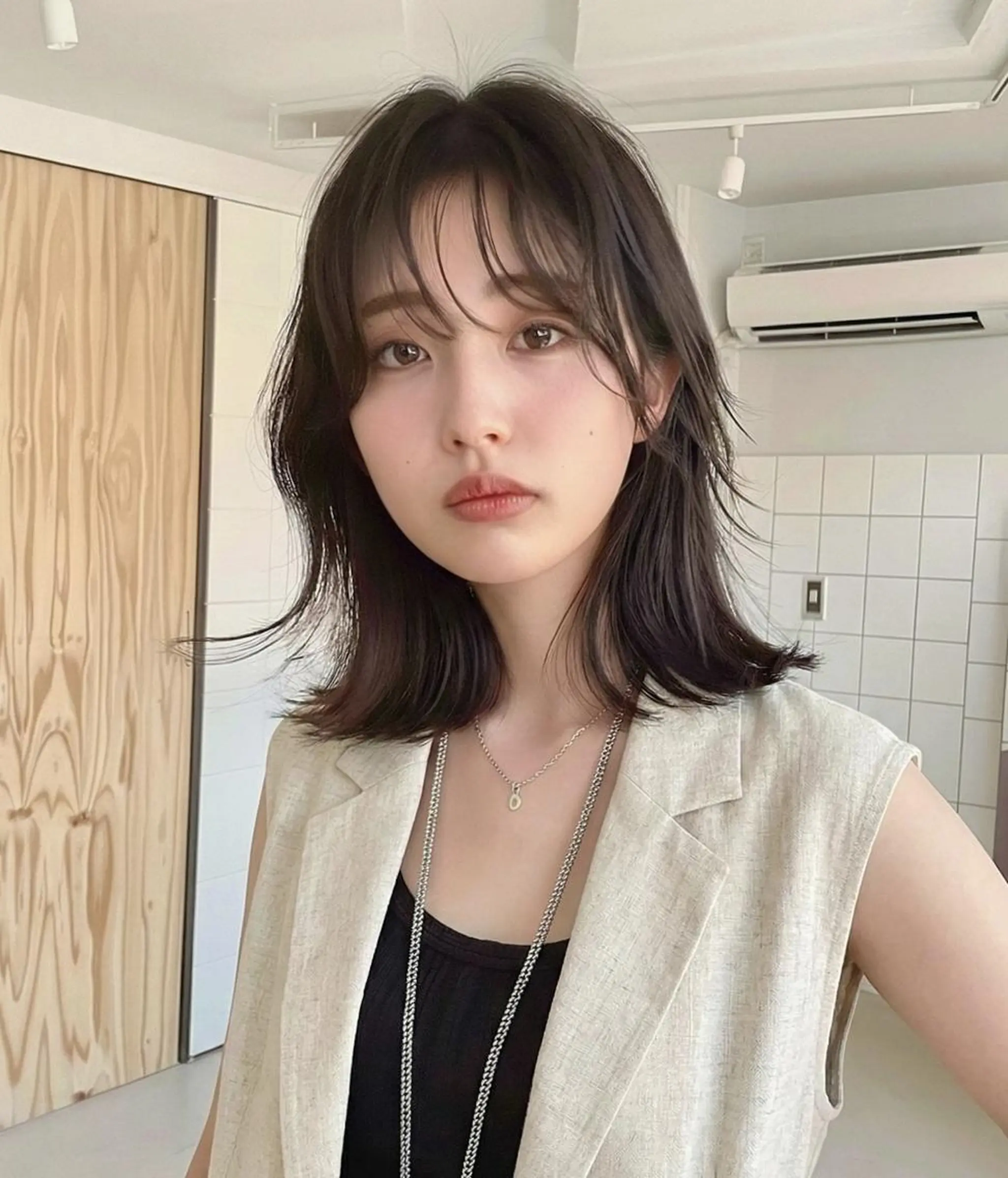 ミディアム カラー カット トリートメント レイヤー/パーマ 透明感カラー倉持弘人のヘアスタイル