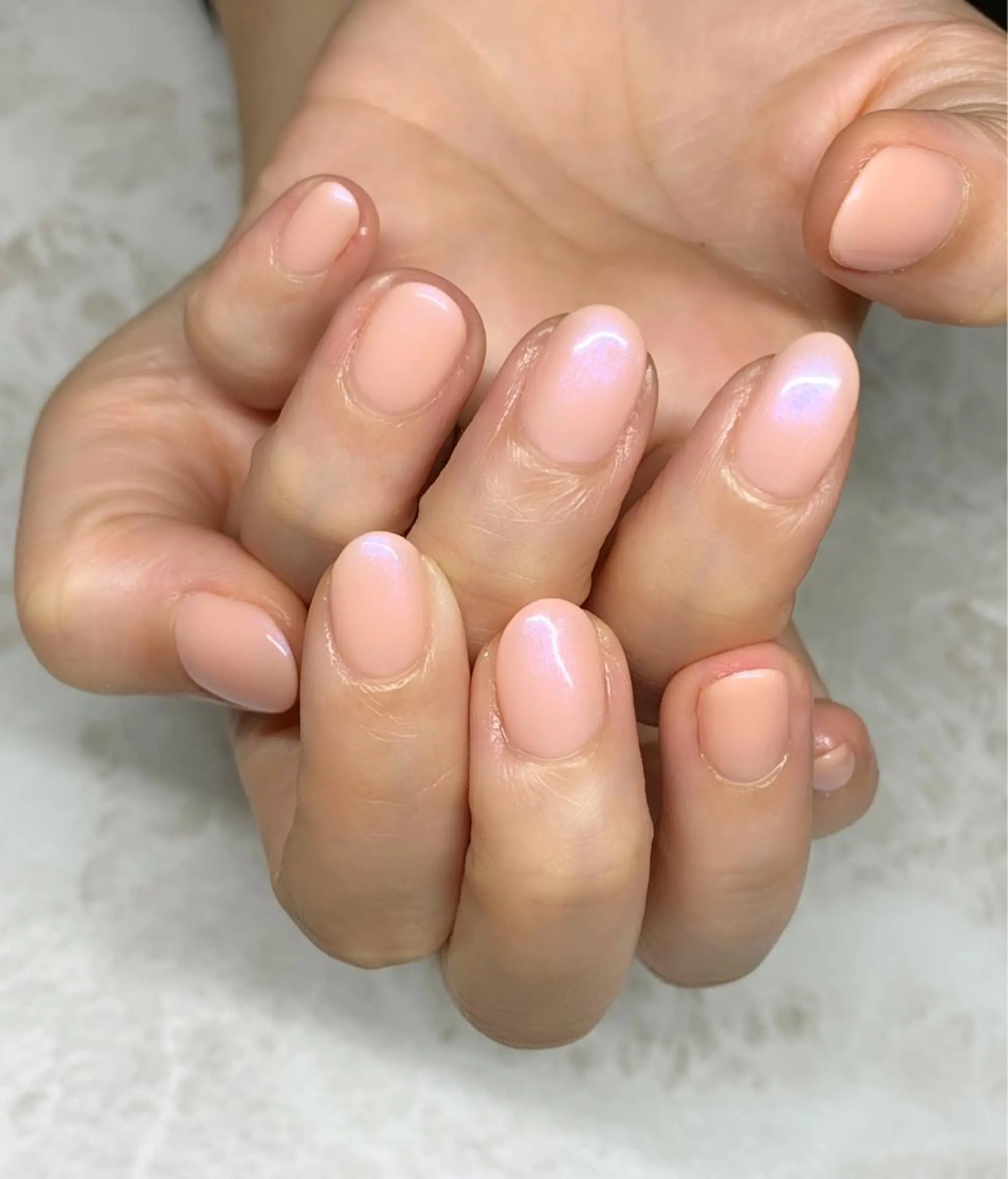 ネイル ブルー ワンカラーネイル ピンク 春ネイル 松田 祥子のネイルデザイン