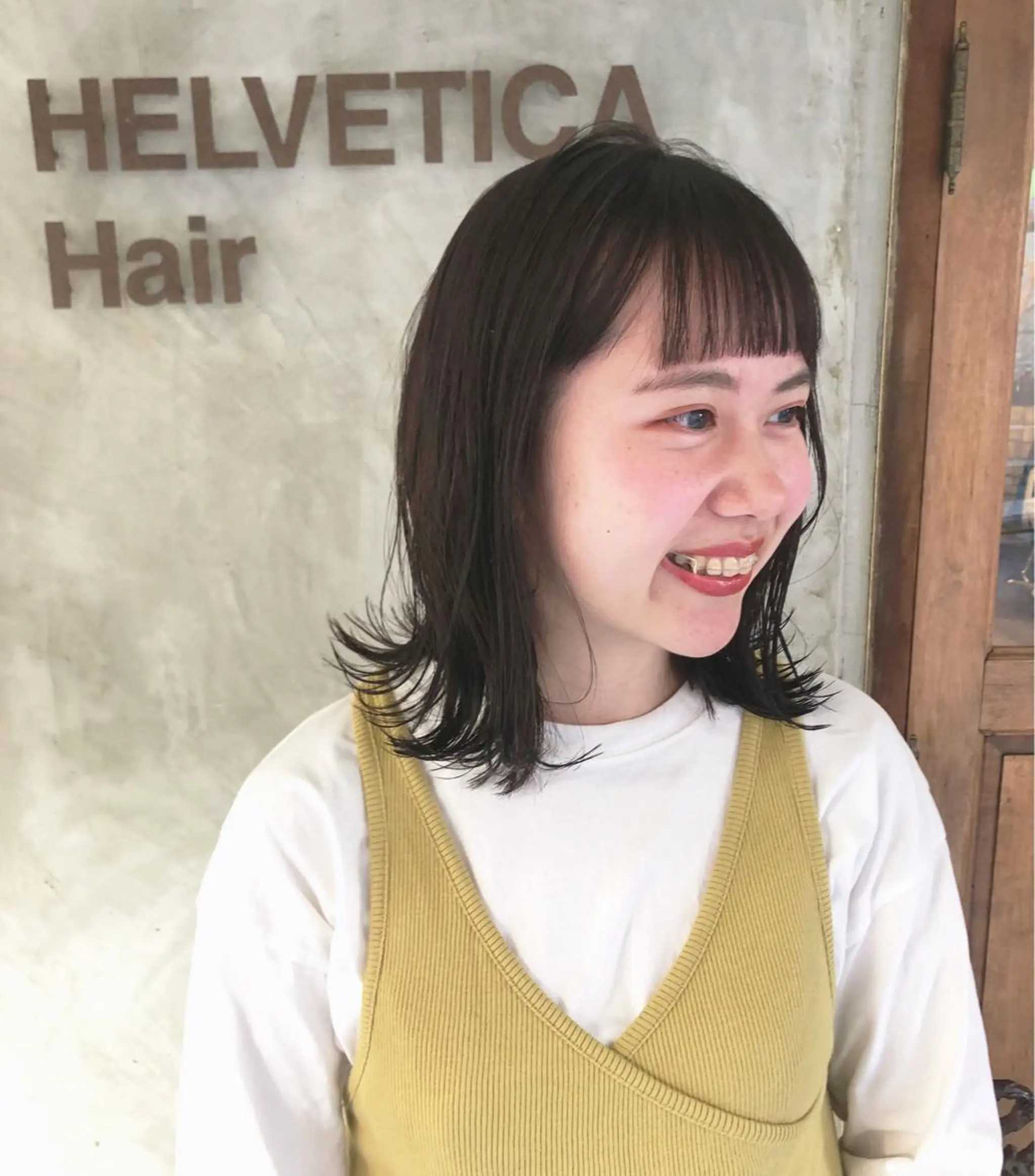 ミディアム カラー グレージュ パープルカラー パープルグレージュ オン眉 カット ヘアカラー 後藤 雅貴のヘアスタイル