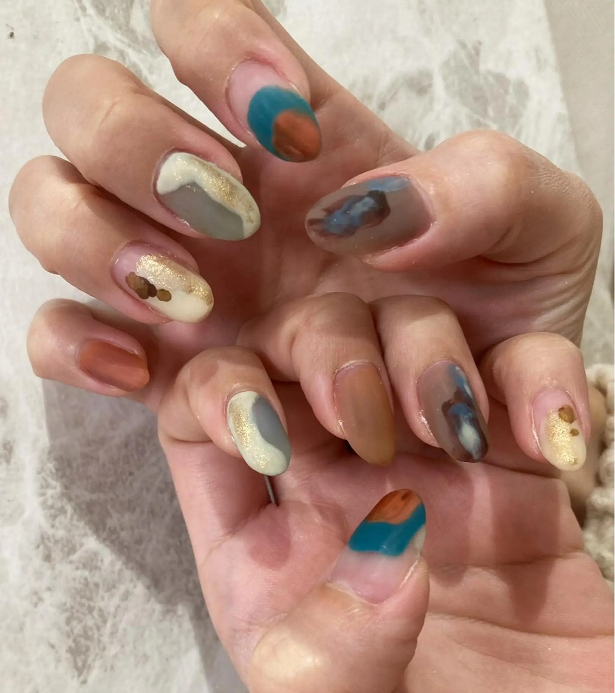 ネイル マットネイル ニュアンスネイル Lucia 西葛西店のネイルデザイン