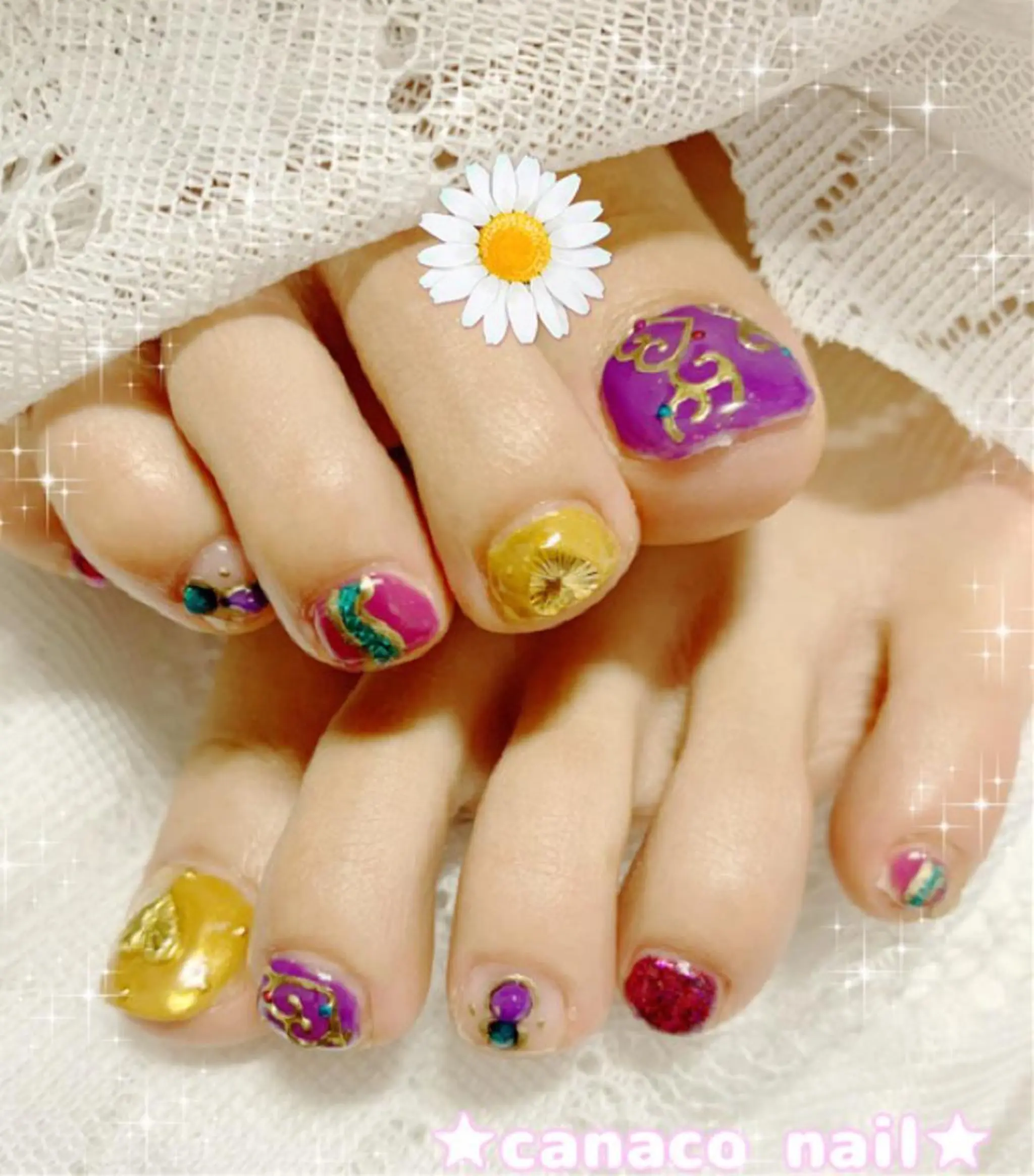 ネイル アートネイル フットネイル ミラーネイル ベテランネイル cnc nailのネイルデザイン