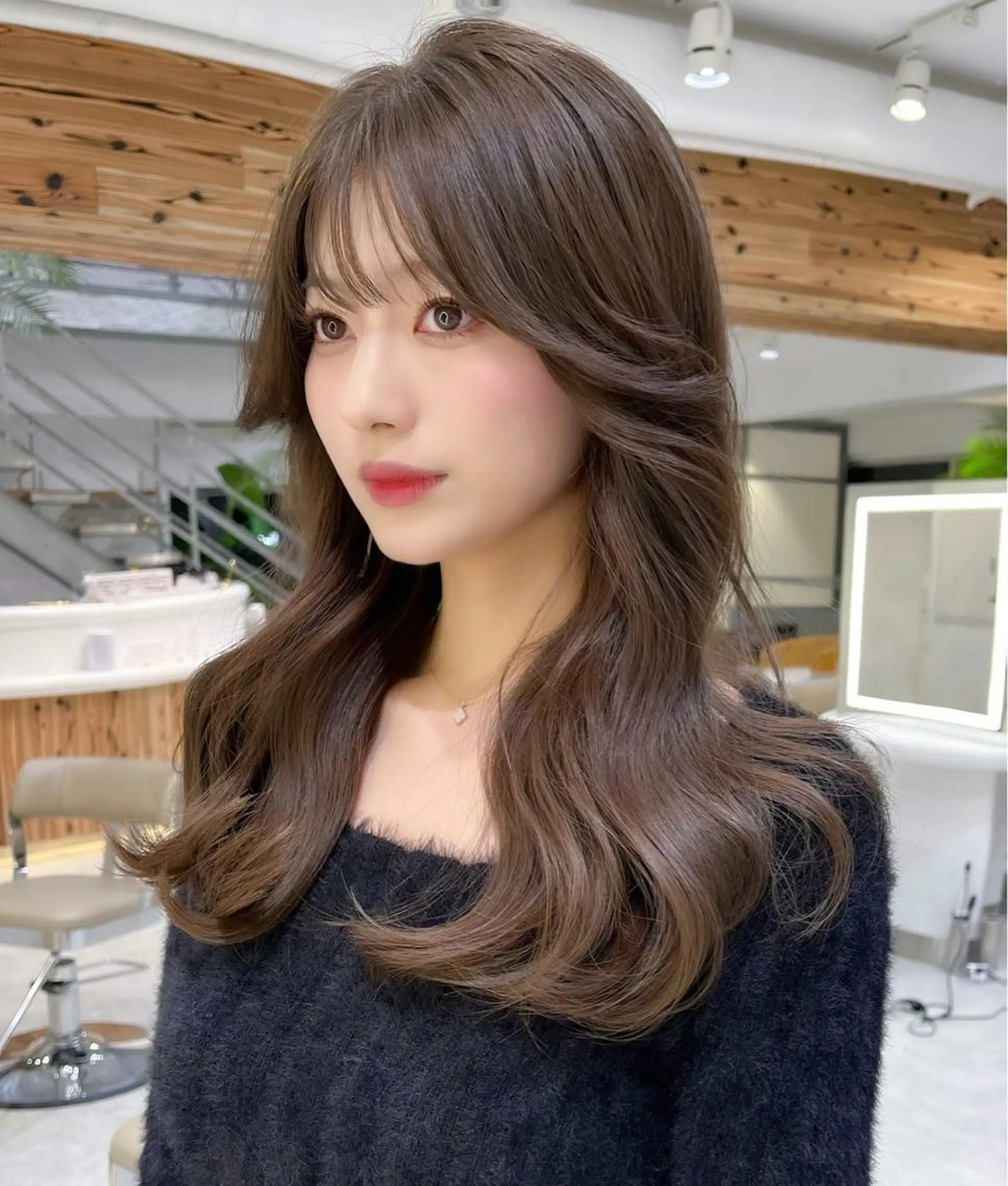 セミロング 顔まわりレイヤー 韓国風ヘア レイヤーカット 韓国風レイヤーカット ryotaのヘアスタイル