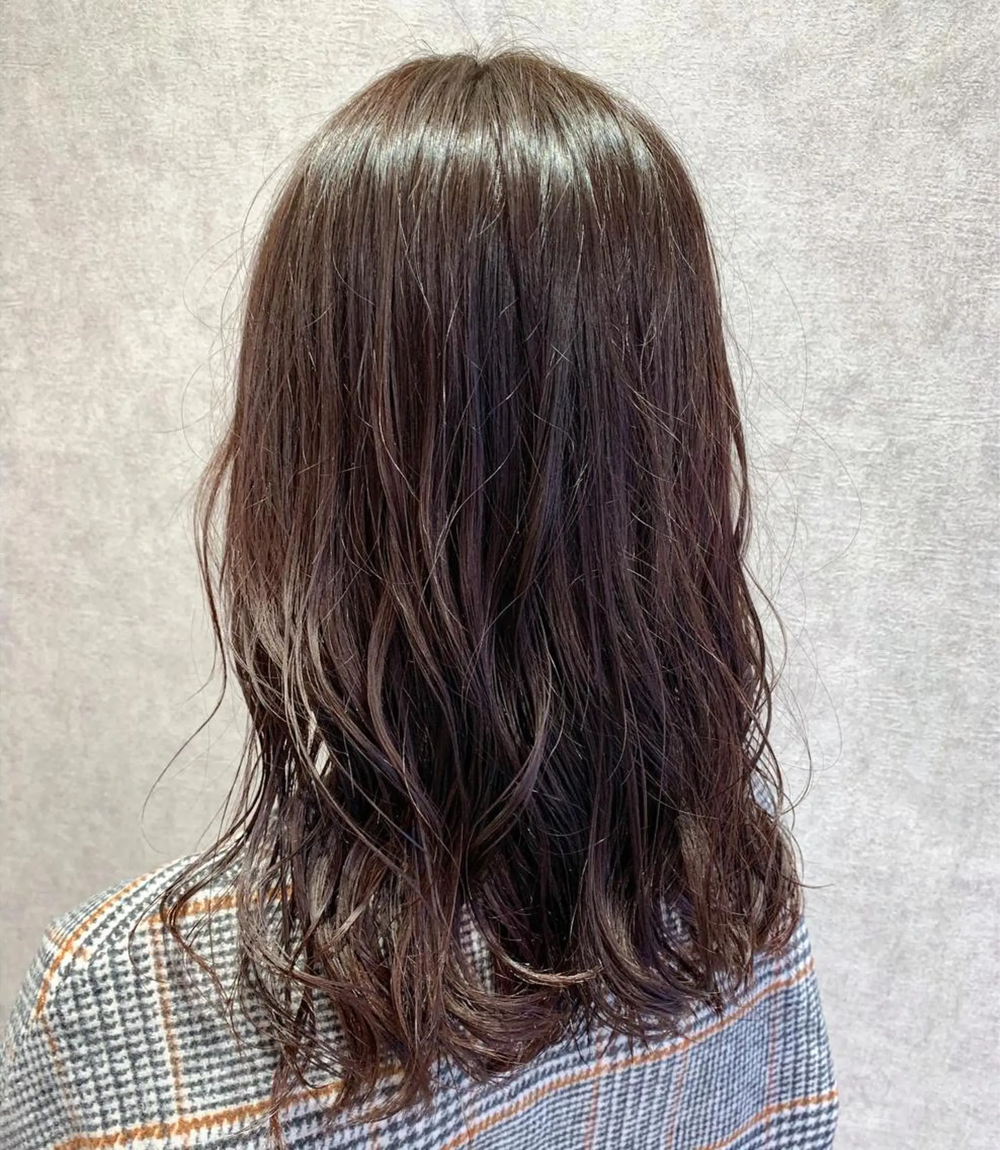 セミロング カラー ヘアアレンジ ブラウンカラー オレンジ メンズパーマ職人 加藤 弘貴のヘアスタイル