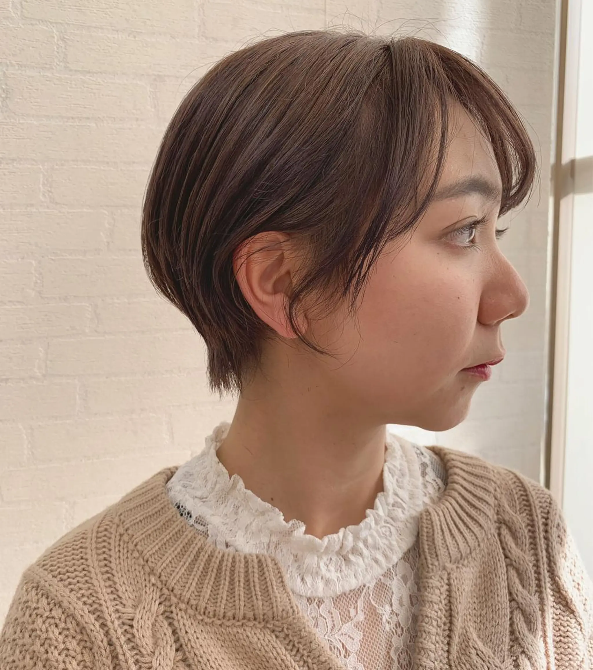 ショート カラー 切りっぱなしボブ ショートボブ ハンサムショート 丸みショート グレージュ カット ヘアカラー トリートメント 初めてのショート お任せください✂️のヘアスタイル