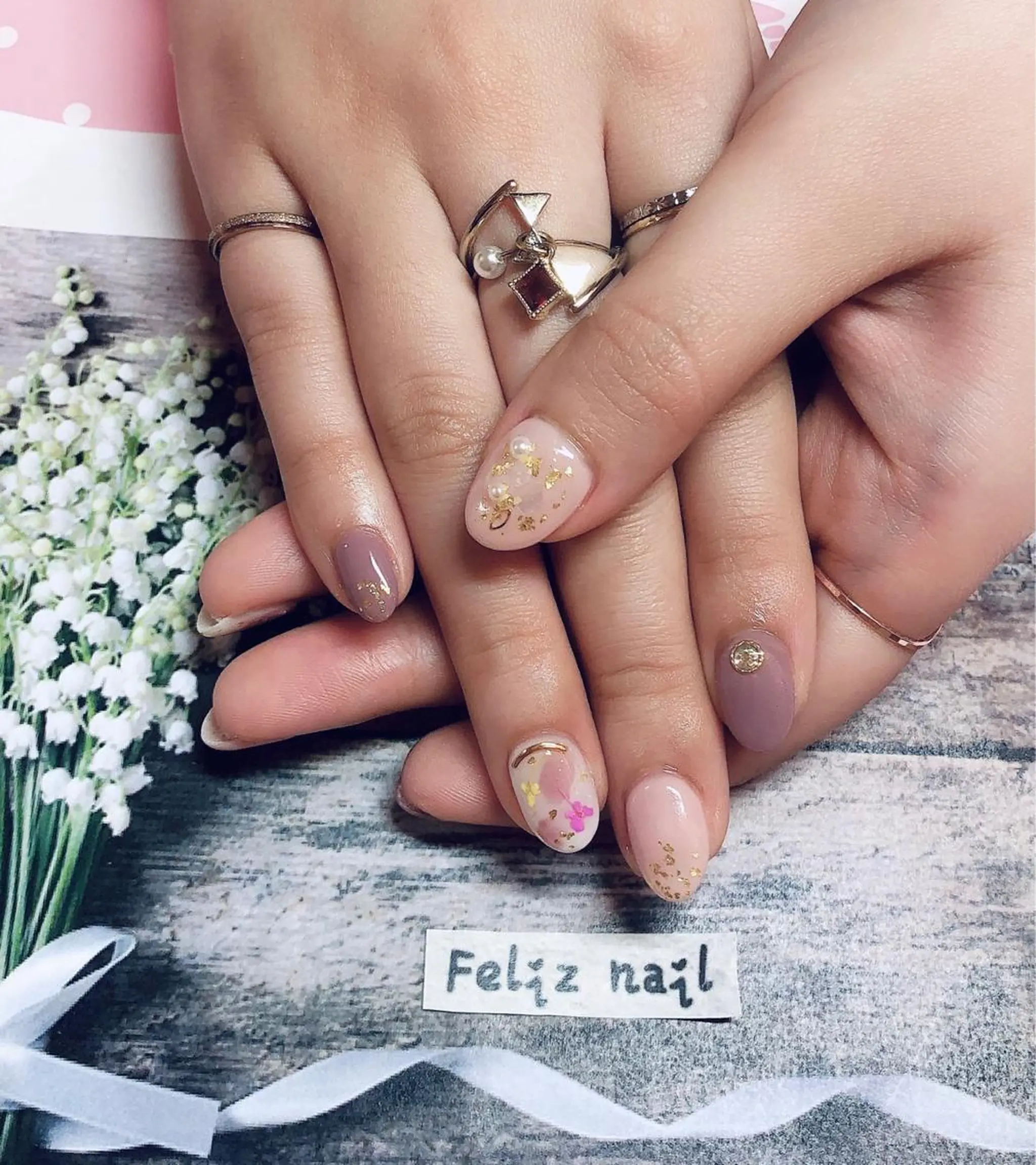 ネイル ジェルネイル オフィスネイル パラジェル 春ネイル ハンドネイル ユキカ （ネイリスト）のネイルデザイン