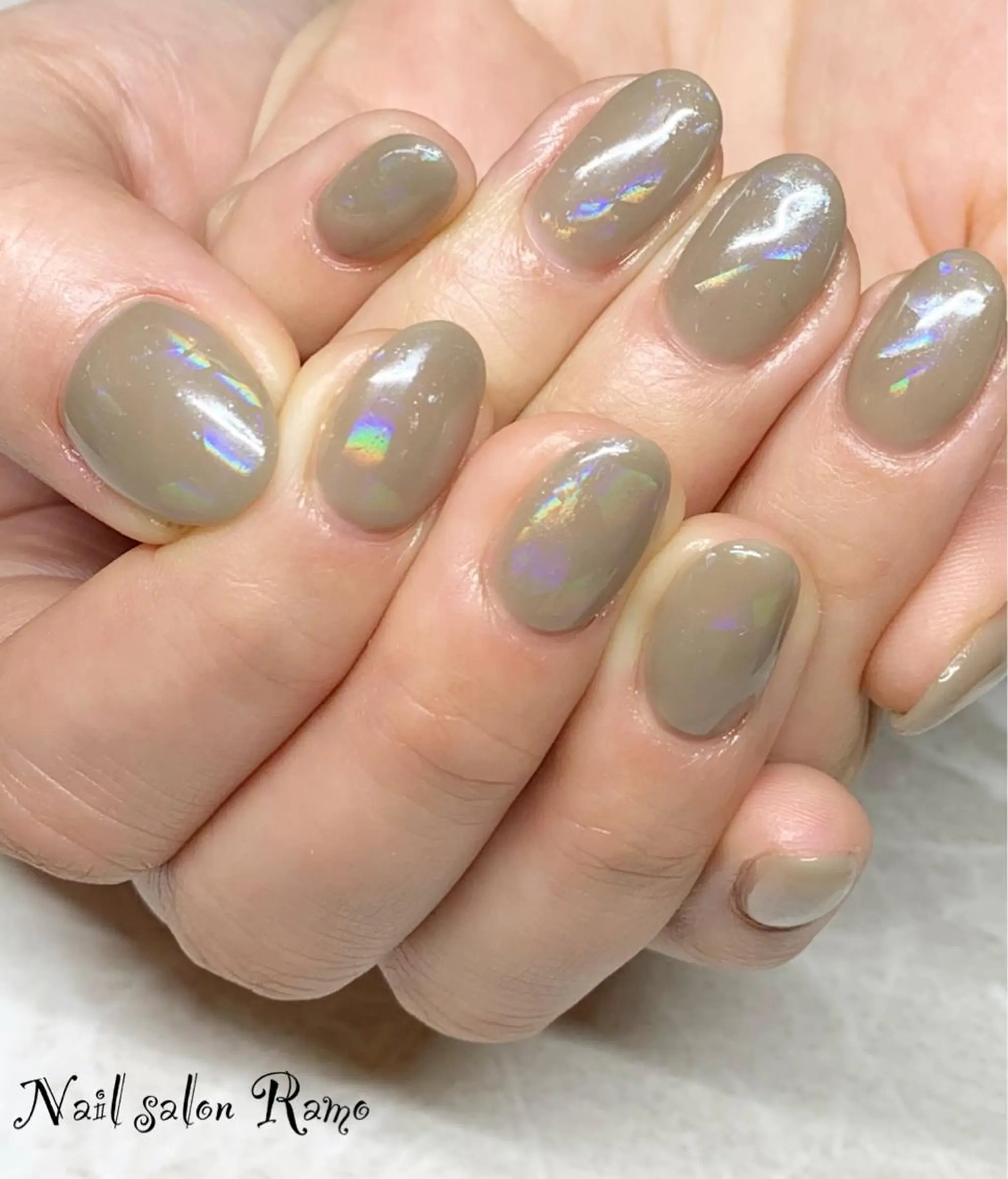 ネイル アートネイル ブルー ジェルネイル パラジェル シンプルネイル Nail salon Ramo所属・松田 祥子のネイルデザイン