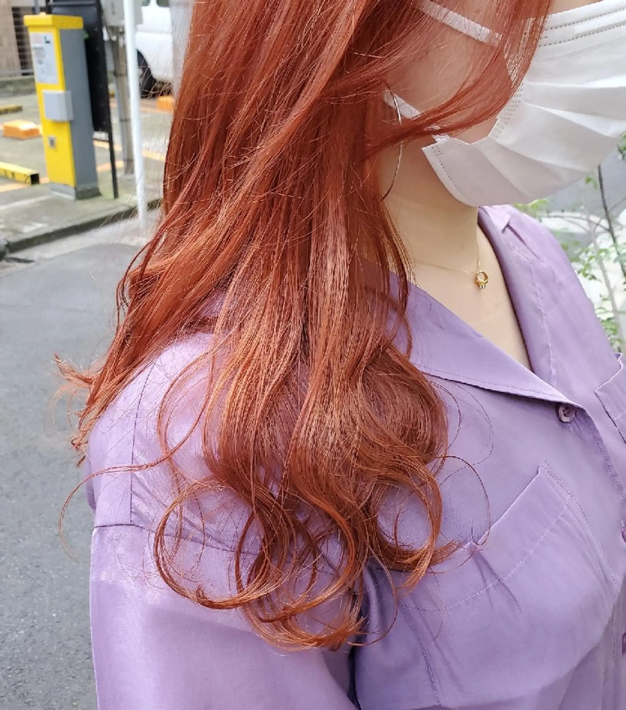 ロング カラー 谷 結奈のヘアスタイル