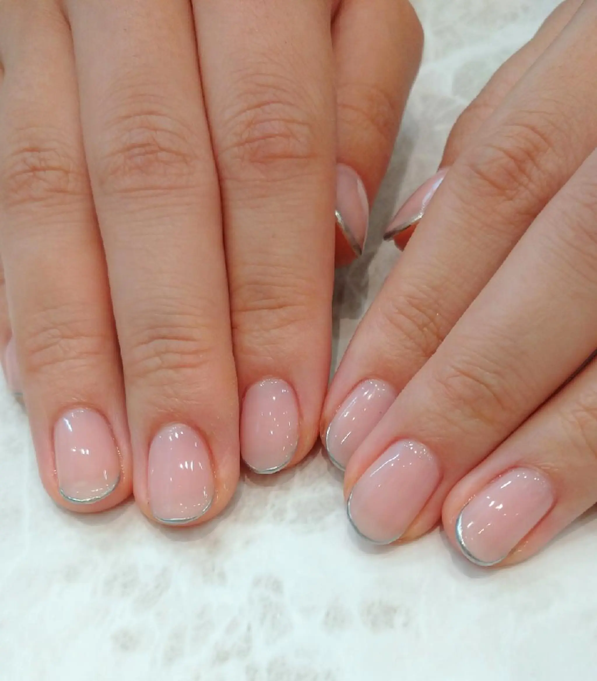 ネイル アートネイル シルバー ハンドネイル 會田 瑠衣のネイルデザイン