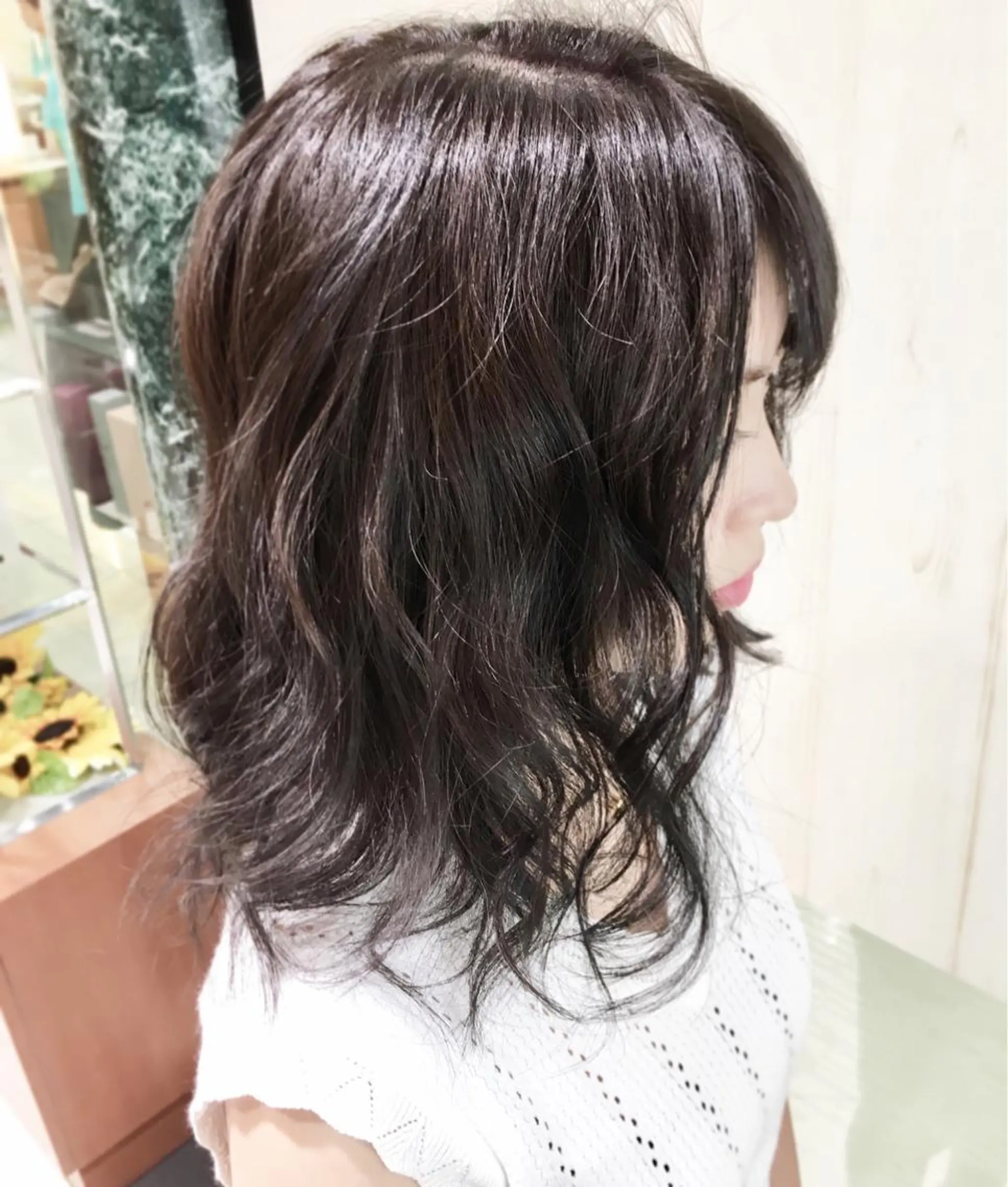セミロング カラー グレージュ カット ヘアカラー トリートメント ブリーチ/バレイヤ ージュ川端裕司のヘアスタイル