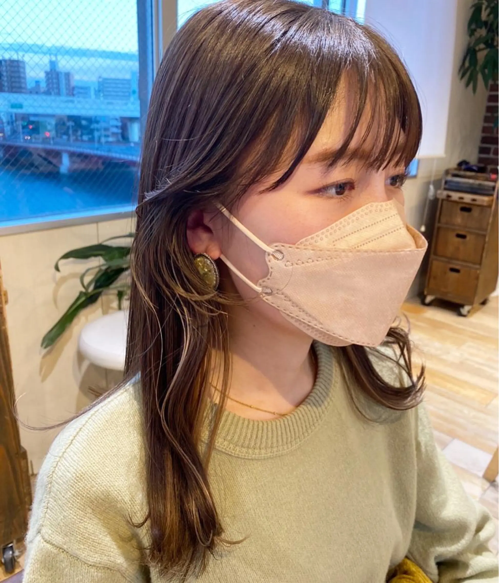 セミロング カット ヘアカラー トリートメント 石渡このみ 🍊レイヤーカットのヘアスタイル