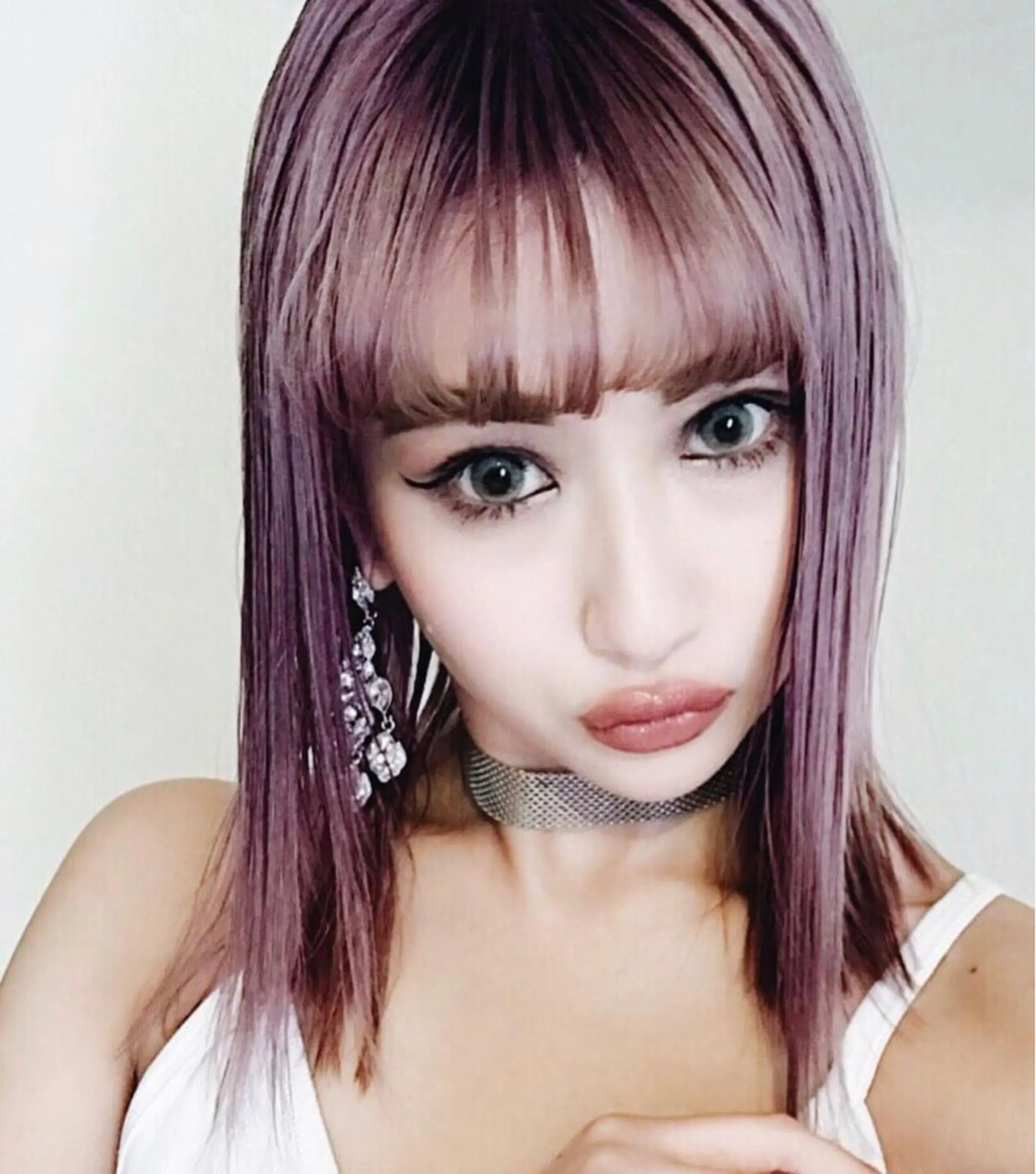 ミディアム カラー ヘアアレンジ アッシュ ブリーチ パープルカラー ヘアカラー トリートメント ブリーチ＆カラーが 得意☀️望月宣雄☀️のヘアスタイル